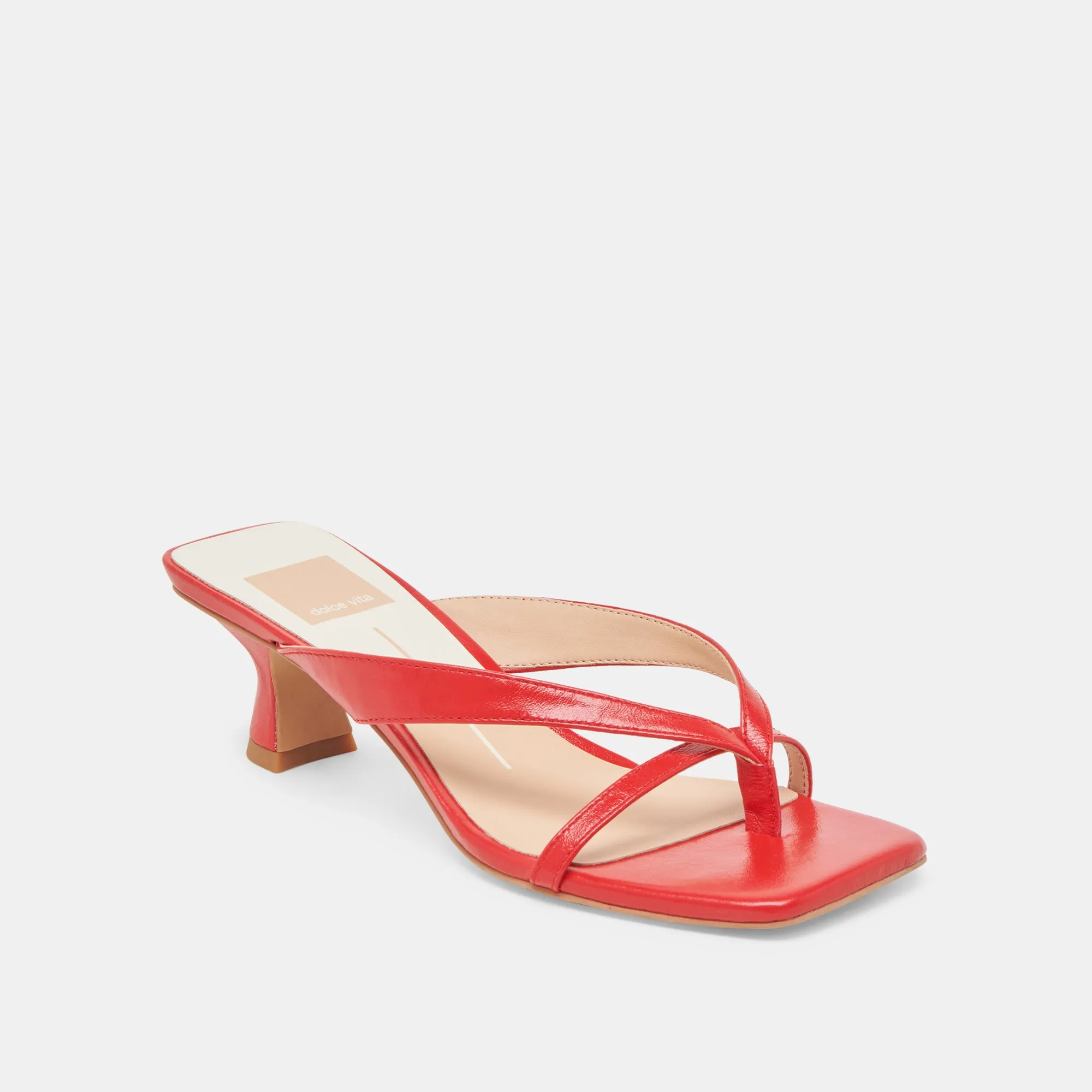 Lace-Up Heels Tuxedo Party Shoes BREVEL WIDE HEELS CHILI LEATHER