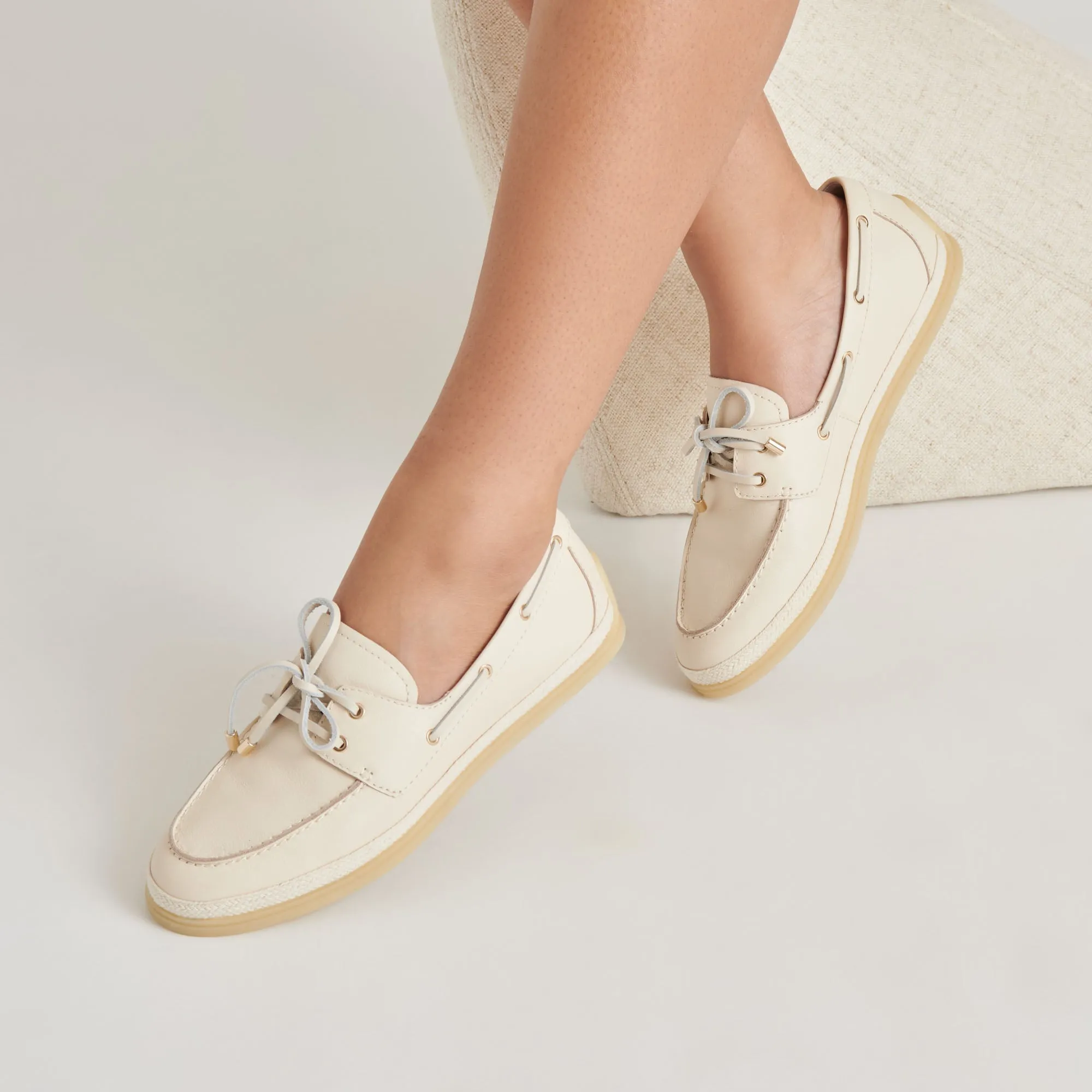 DORIS LOAFERS BONE LEATHER cool tones