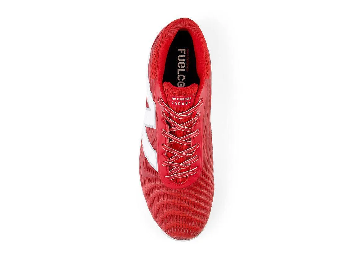 Season Ready Durable Support New Balance Men's FuelCell 4040 V7 Metal Baseball Cleats - Team Red / White - L4040TR7