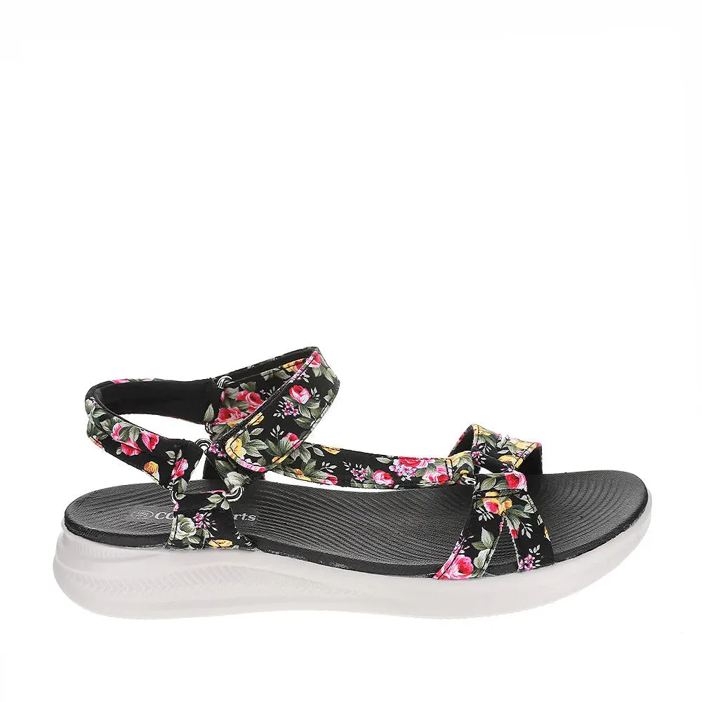 CC RESORTS FLOSS BLACK FLORAL Resort Wear Soft Cushioning