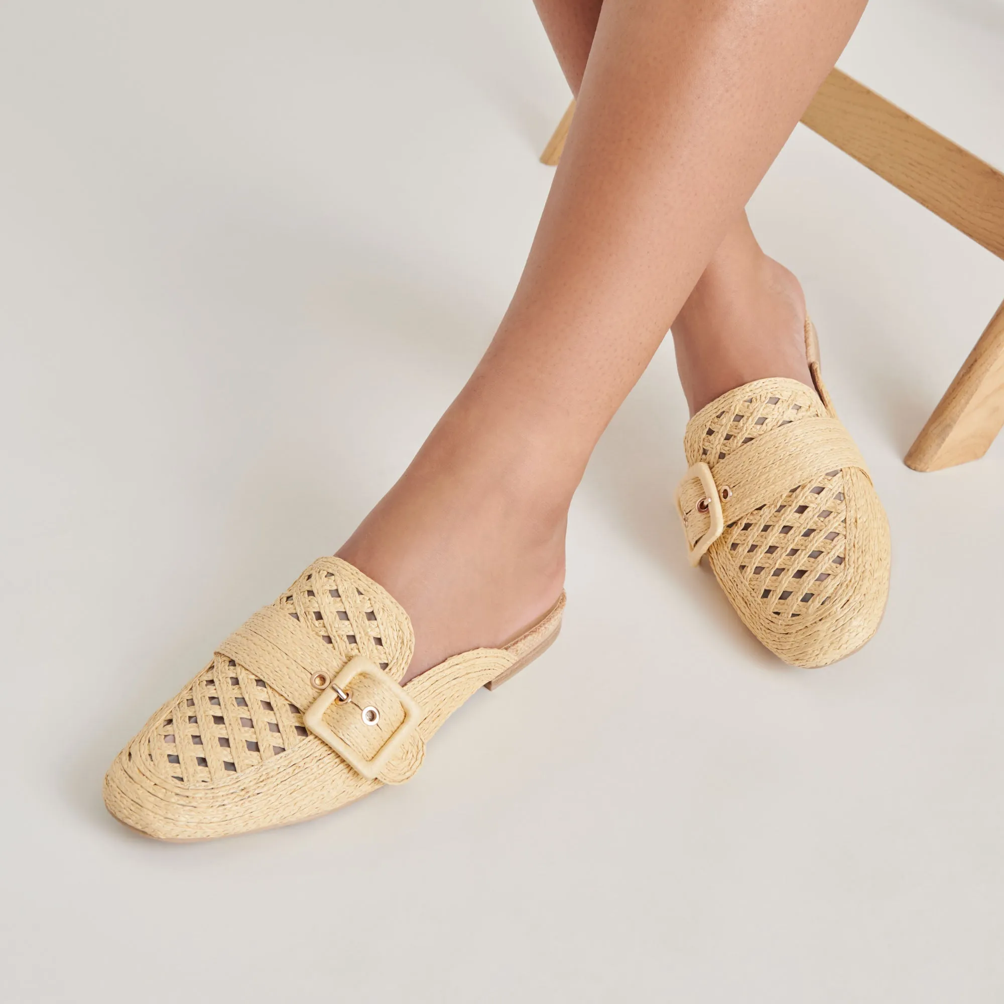 Canvas Track Glow SIANNA FLATS NATURAL RAFFIA