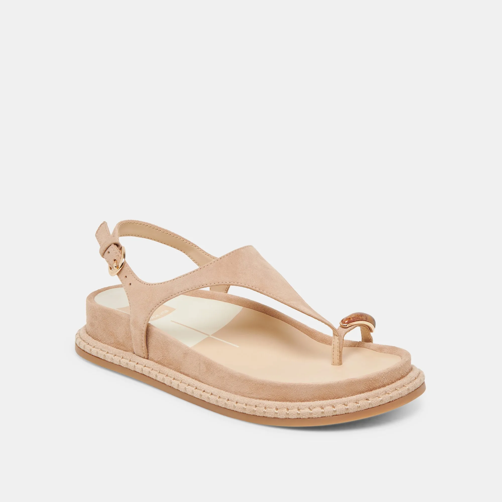 STEFAN GEMSTONE SANDALS BAMBOO SUEDE Stay Light Open Front