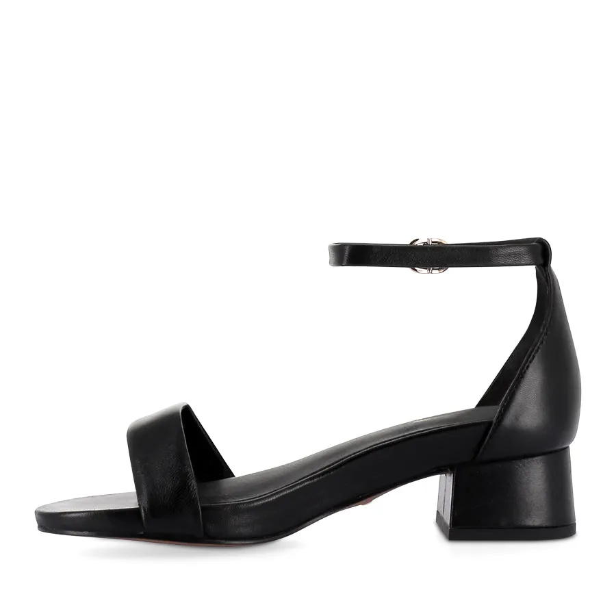 WELLAR - BLACK LEATHER Breathable mesh Cushioned Sole