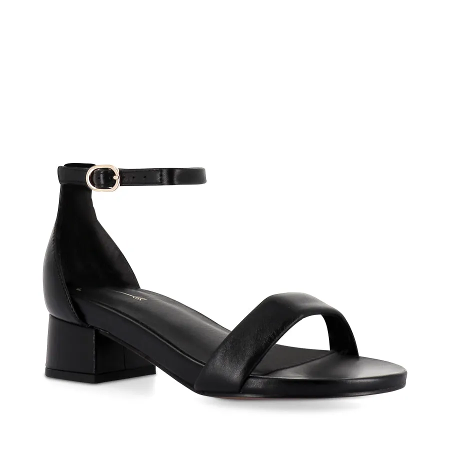 Stackable WELLAR - BLACK LEATHER