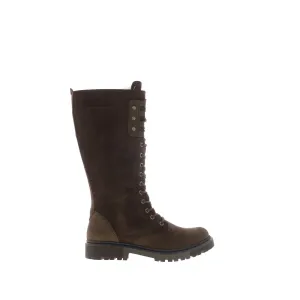 Comfortable Walk Bos. & Co. Axe Womens Brown Nubuck Lace Up Casual Dress Boots