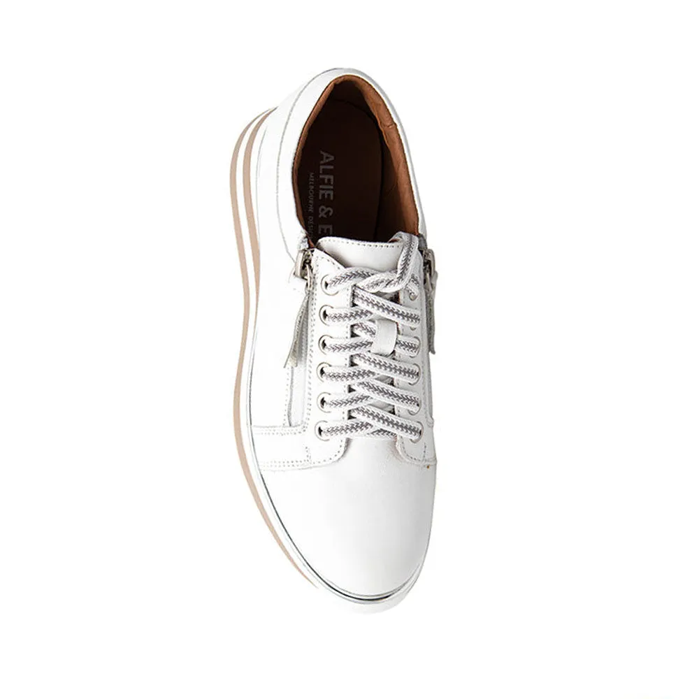 ALFIE & EVIE HOSTING WHITE Cushioned Insole Fire Red