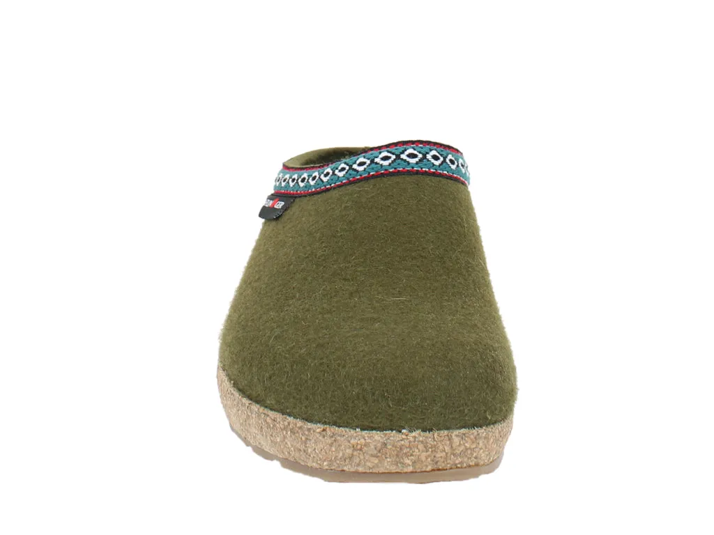 Haflinger Clogs Grizzly Franzl Olive Rain Safe