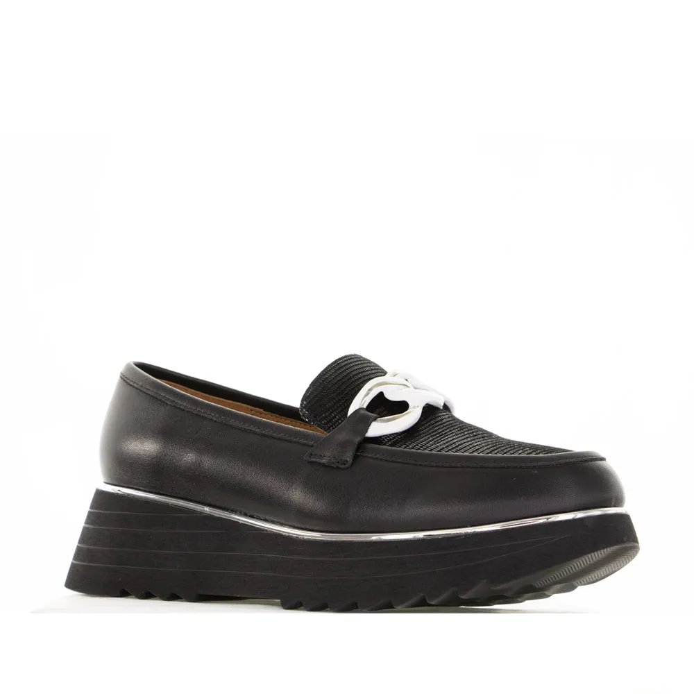 Comfort toe ALFIE & EVIE HITCH BLACK LIZARD