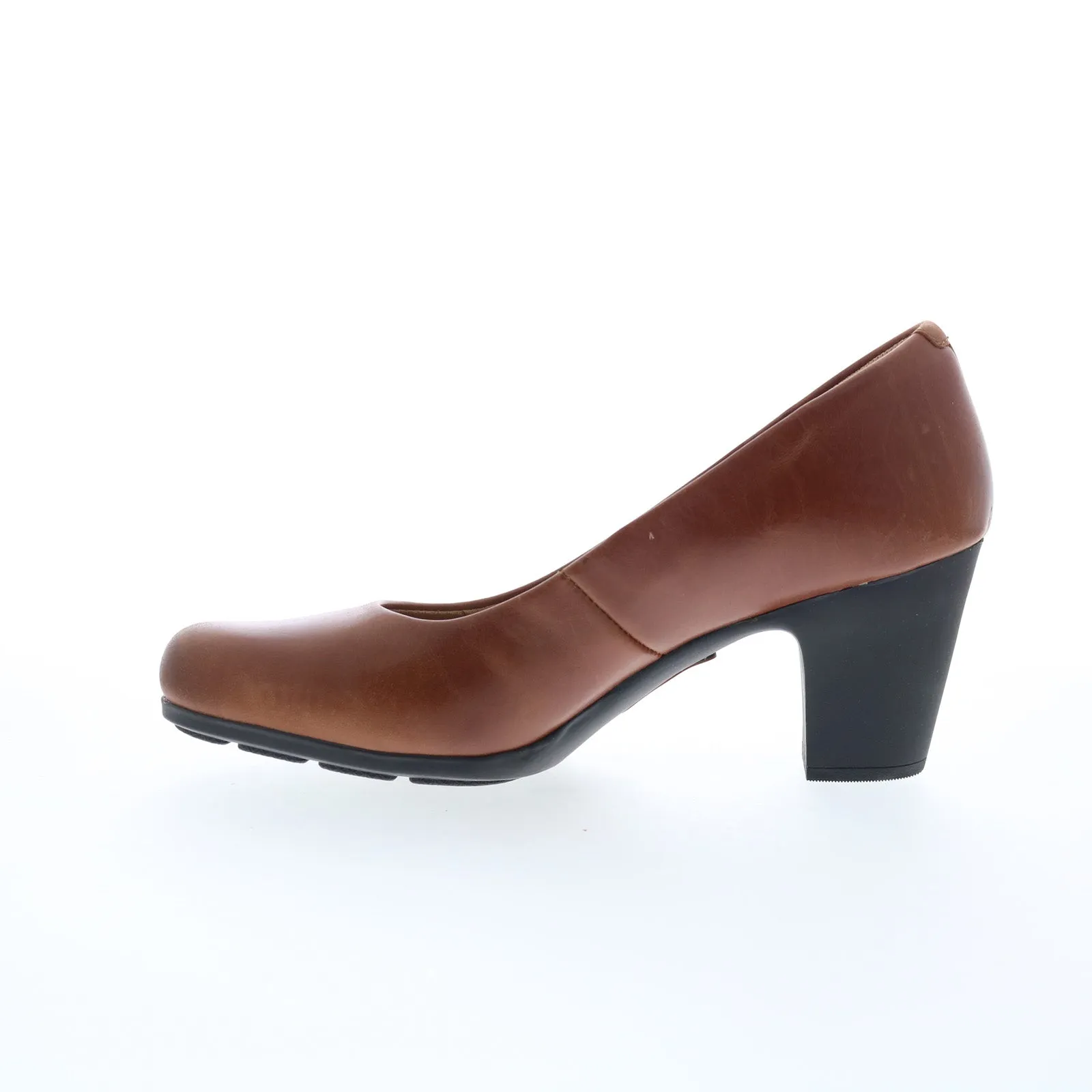 Open Toe Wedges Anti Odor Feature Comfortiva Noxi CT0024500 Womens Brown Wide Leather Pumps Heels Shoes