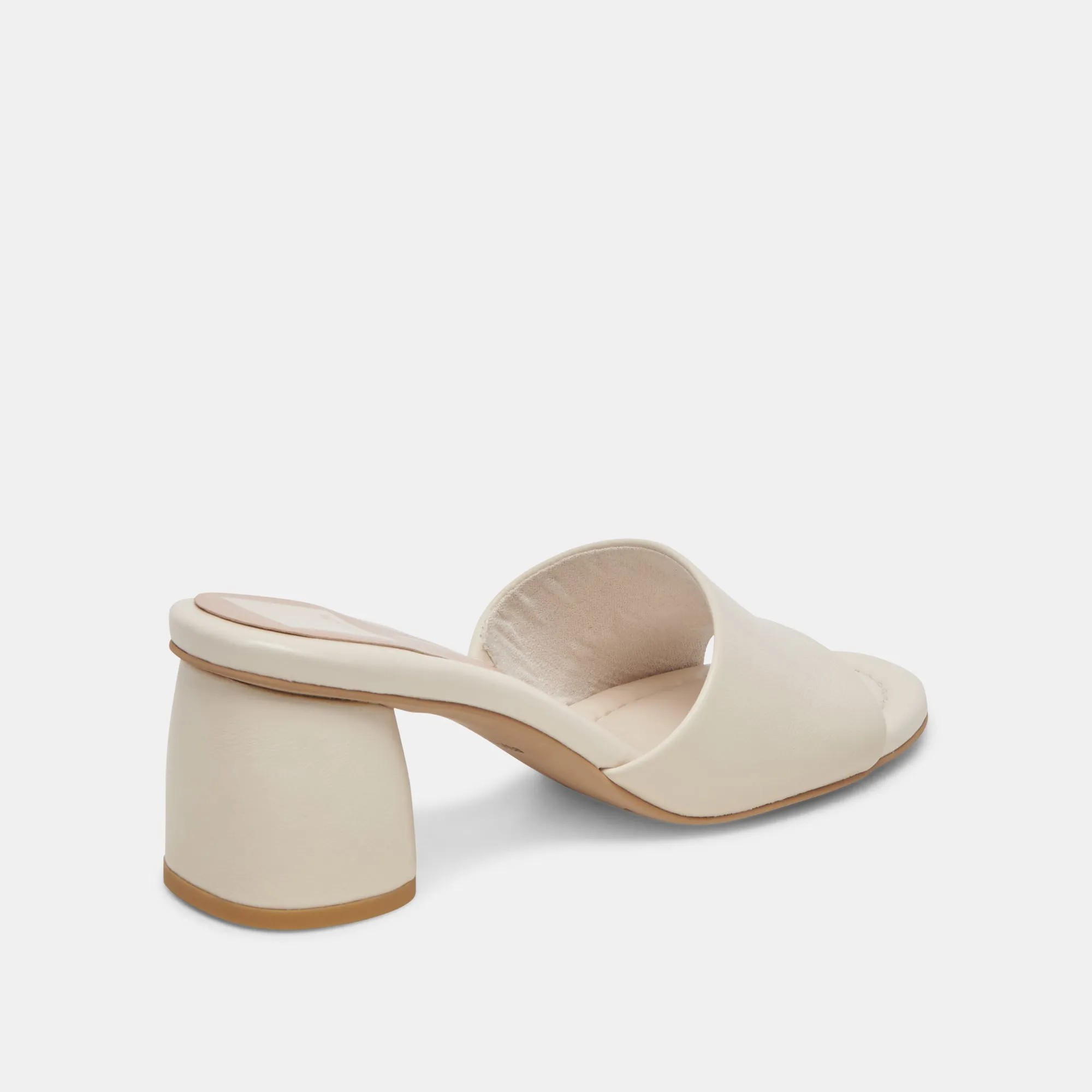 MINNY DRESS WIDE HEELS IVORY LEATHER Neon Glow Urban Leisure