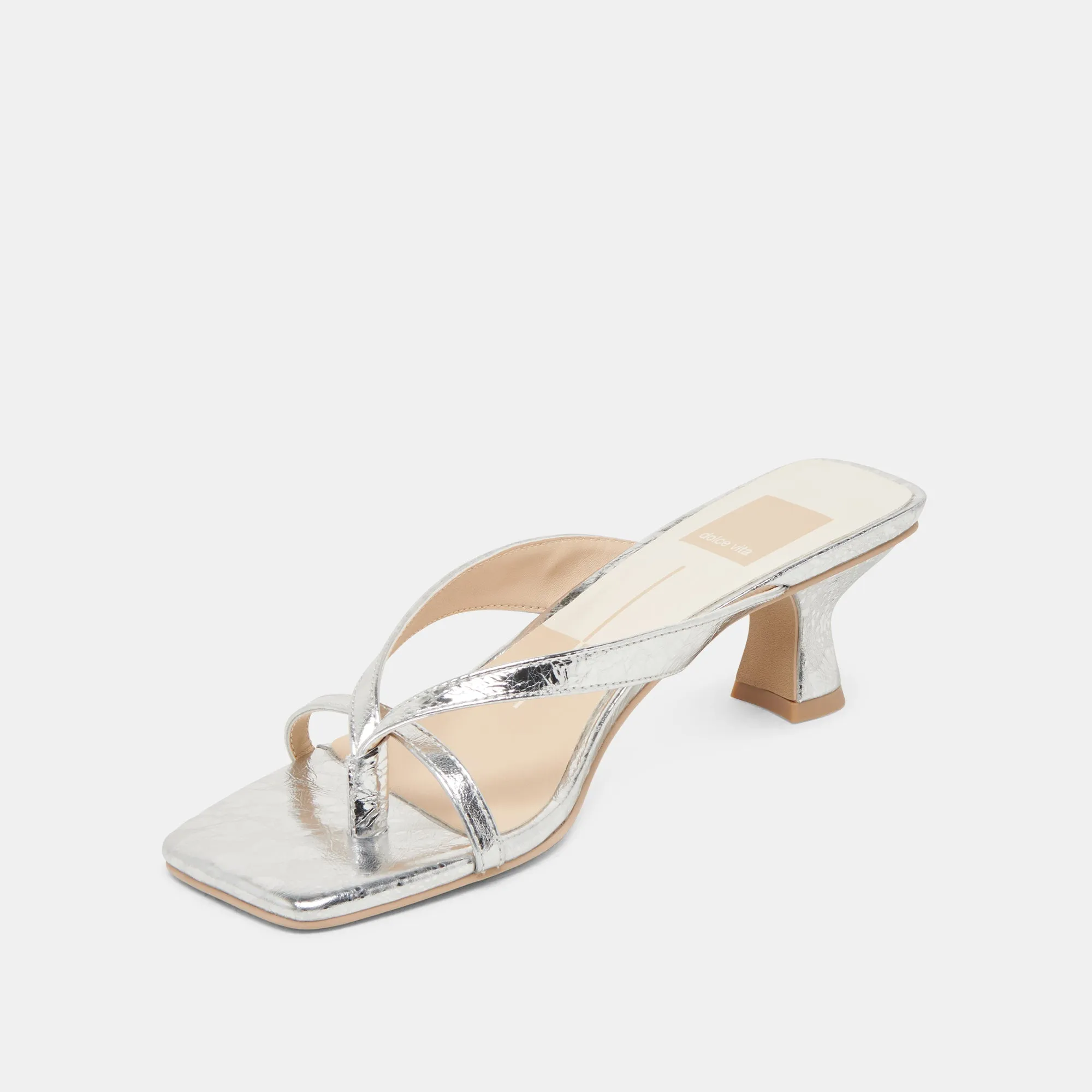 Formal Shoes for Women BREVEL HEELS SILVER DISTRESSED LEATHER