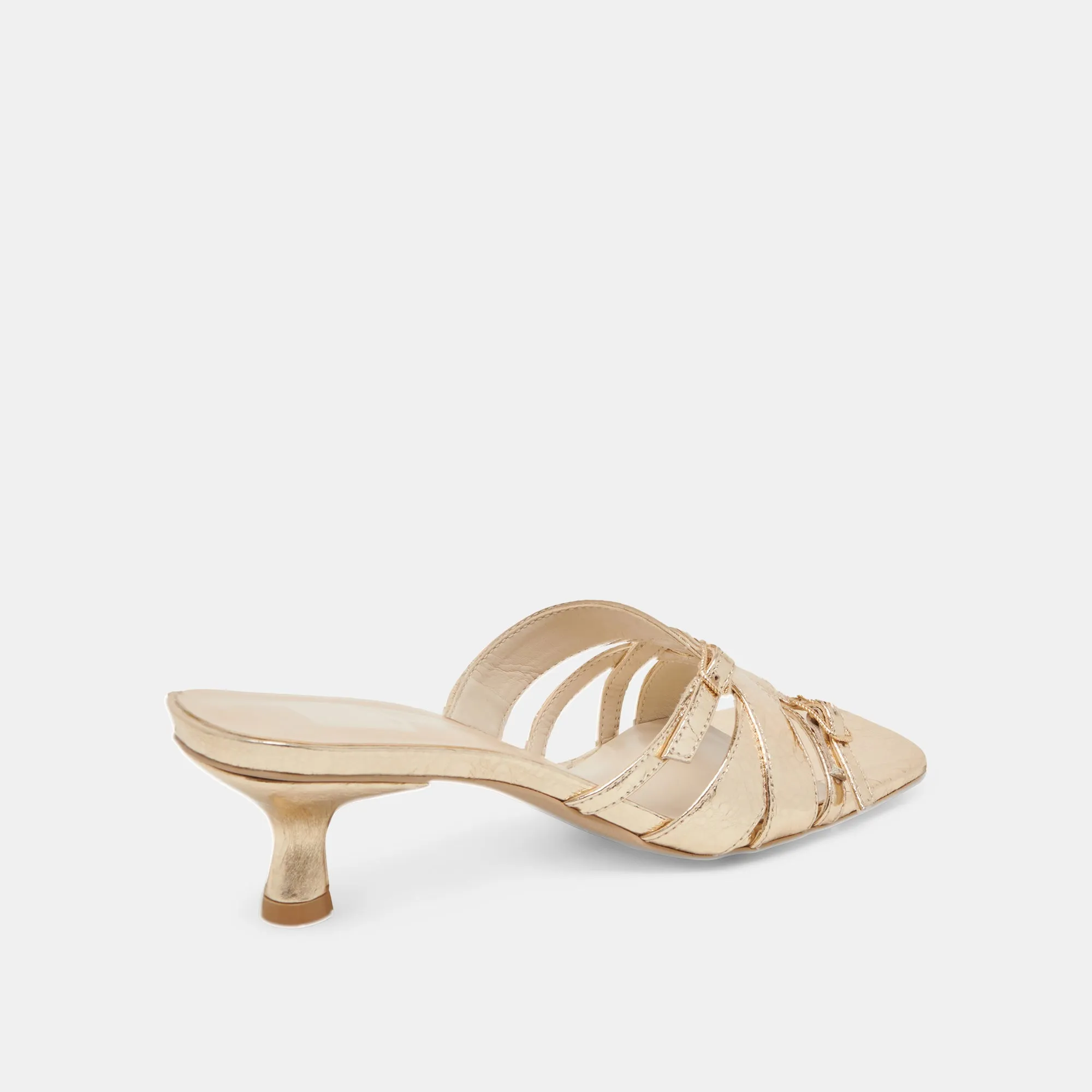 Wedding Reception Shoes BRYANT HEELS GOLD DISTRESSED LEATHER