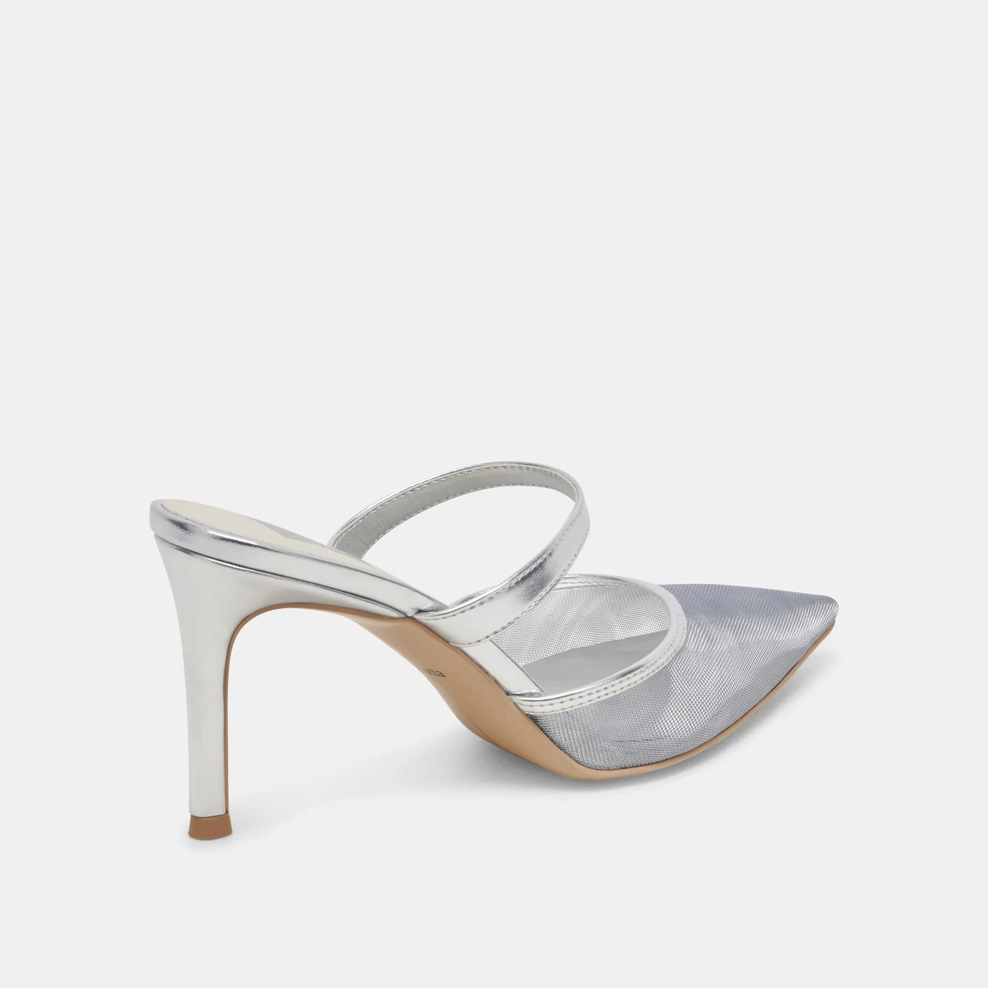 Non Marking KATIK HEELS SILVER MESH