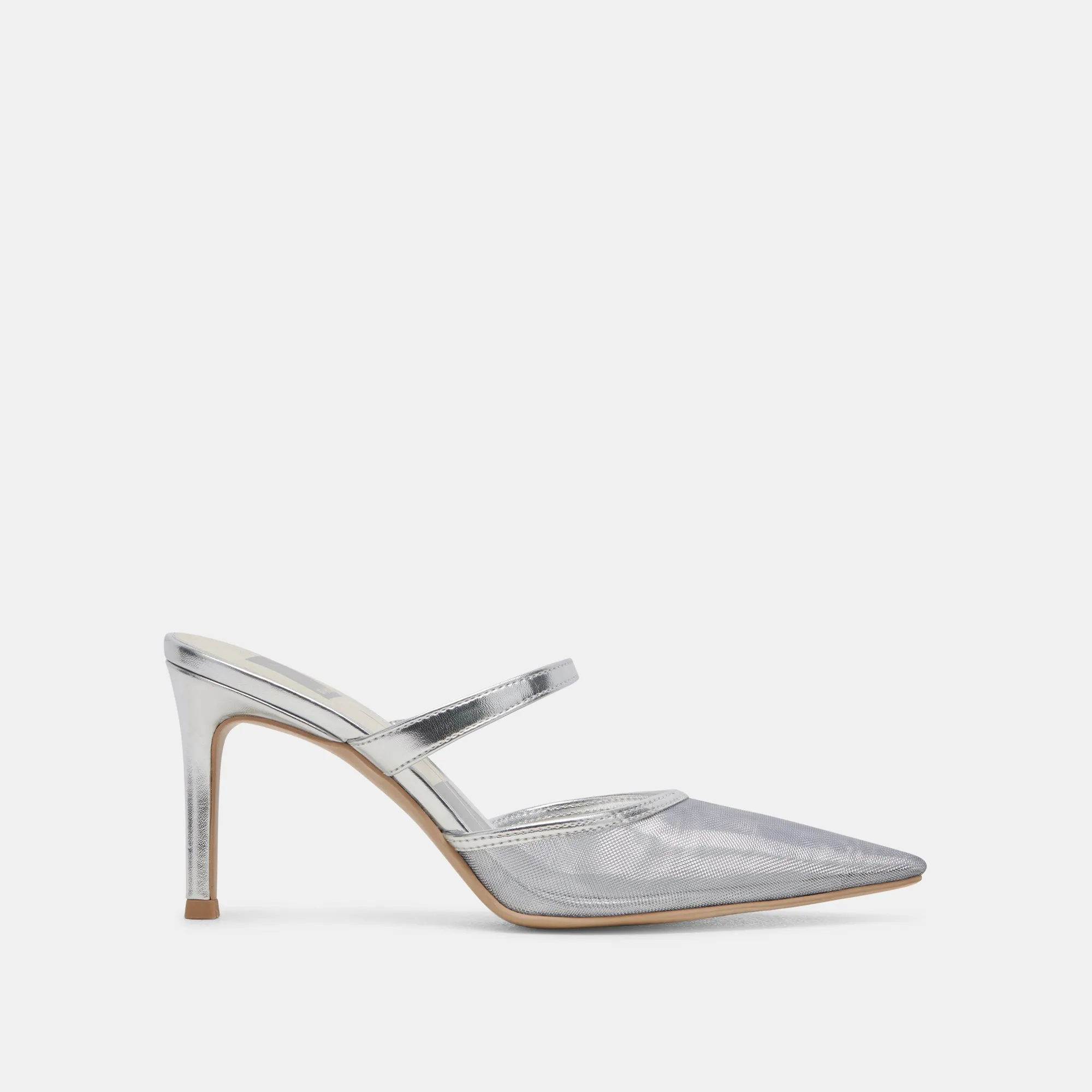 Clear Sandals for Weddings KATIK HEELS SILVER MESH