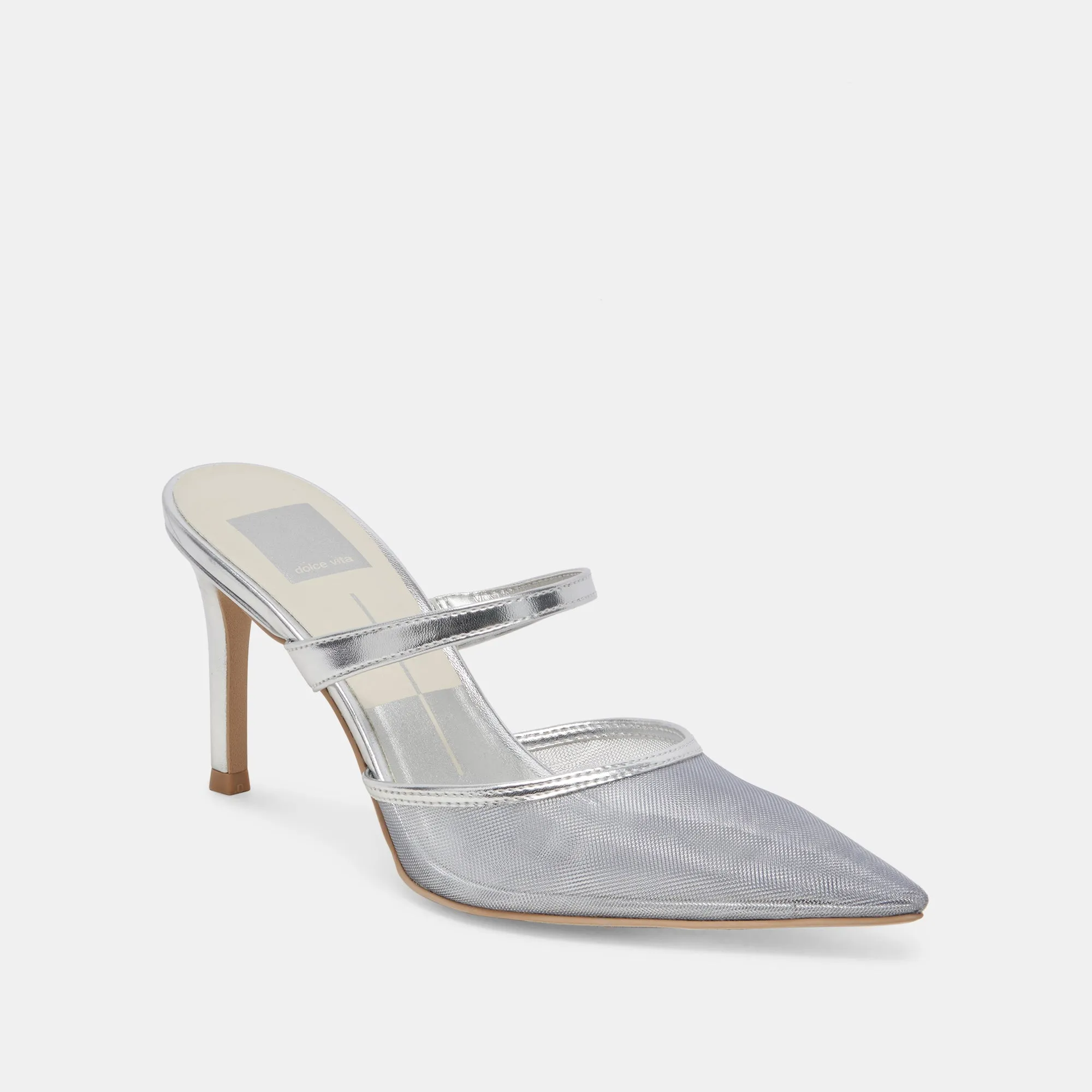 KATIK HEELS SILVER MESH Soft Memory Foam Heels