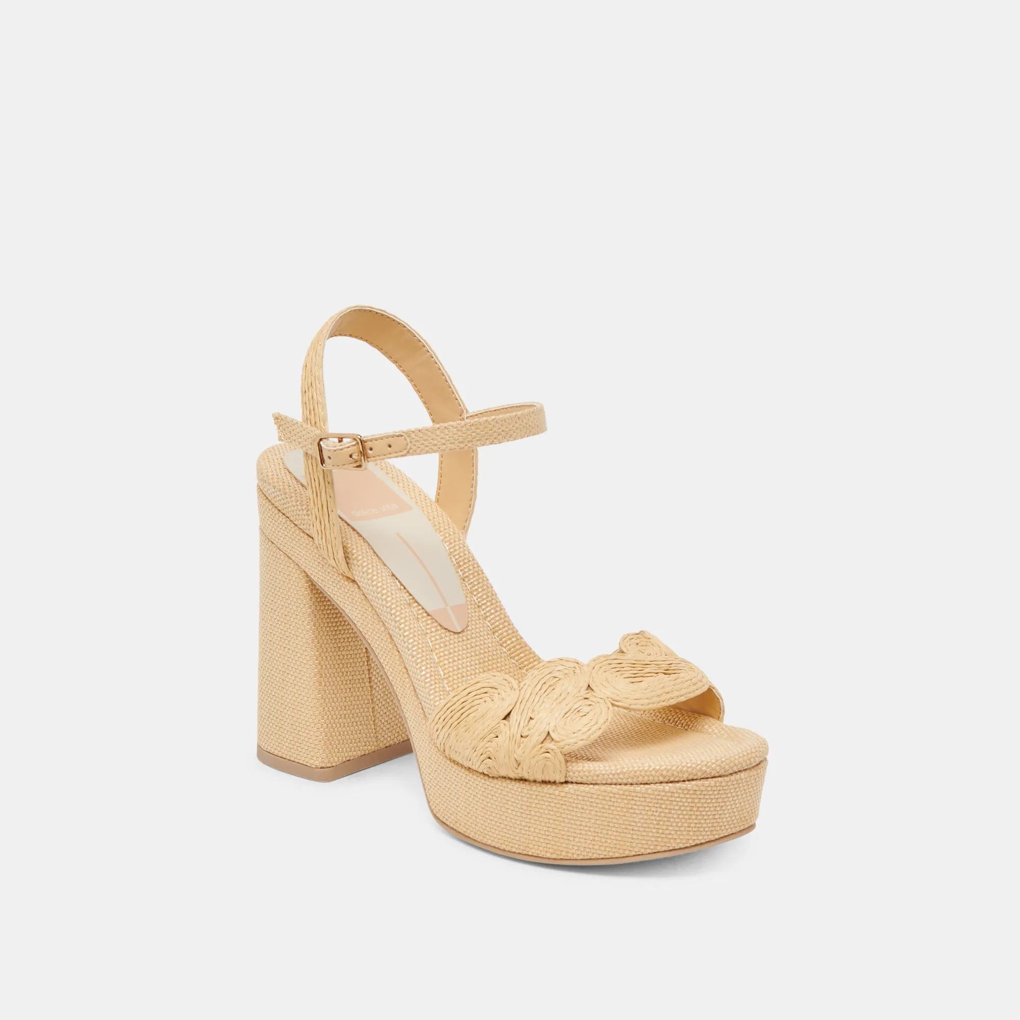 All terrain Wedge Wedding Shoes TINAYA HEELS LT NATURAL RAFFIA