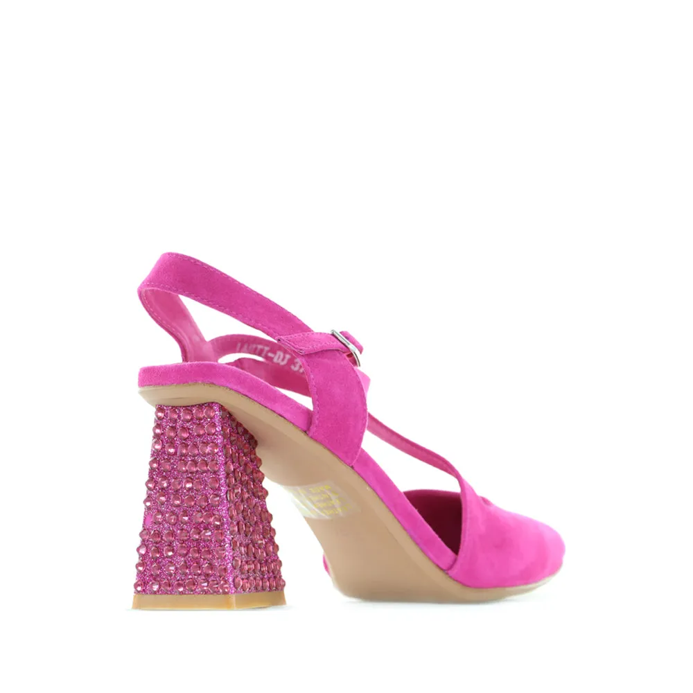 Bridal Footwear with Style Fashion Heels DJANGO & JULIETTE LAHTI FUCHSIA SUEDE