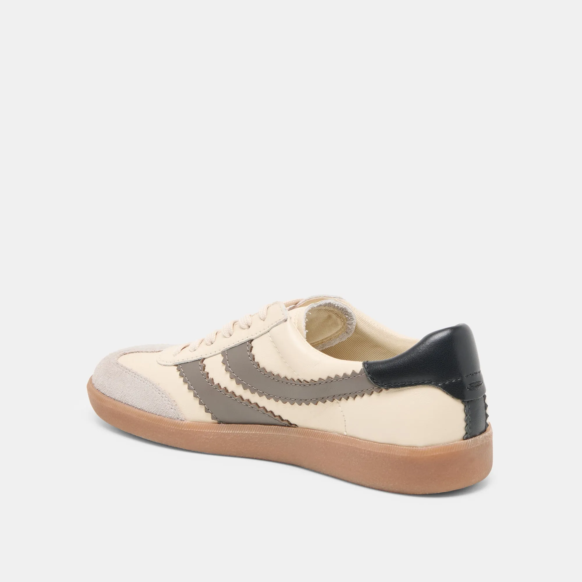 MERIT SNEAKERS WHITE GREY LEATHER Grip Ready Street traction