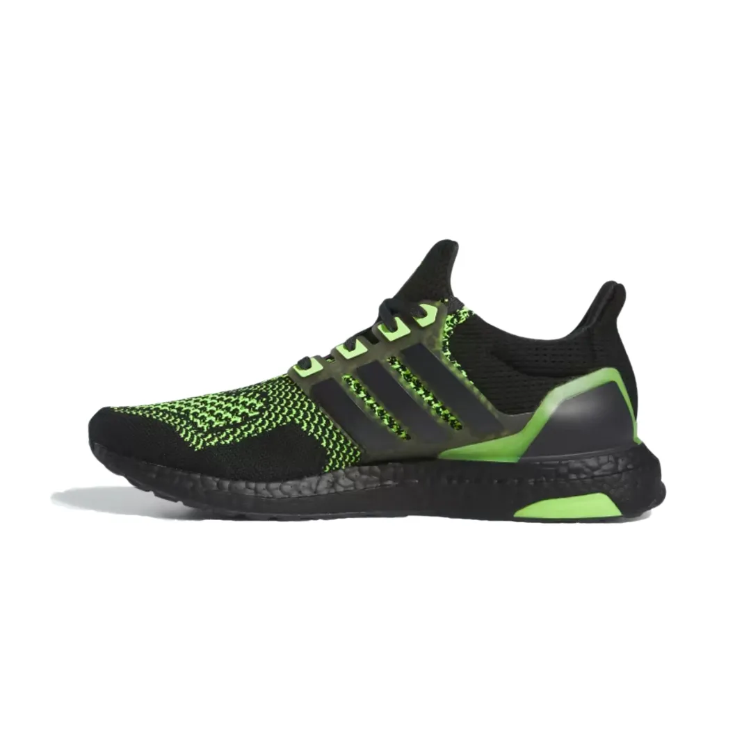 ADIDAS ID9682 ULTRABOOST 1.0 MN'S (Medium) Black/Carbon/Lemon PrimeKnit Textile Running Shoes color - green non - perforated - upper shoes
