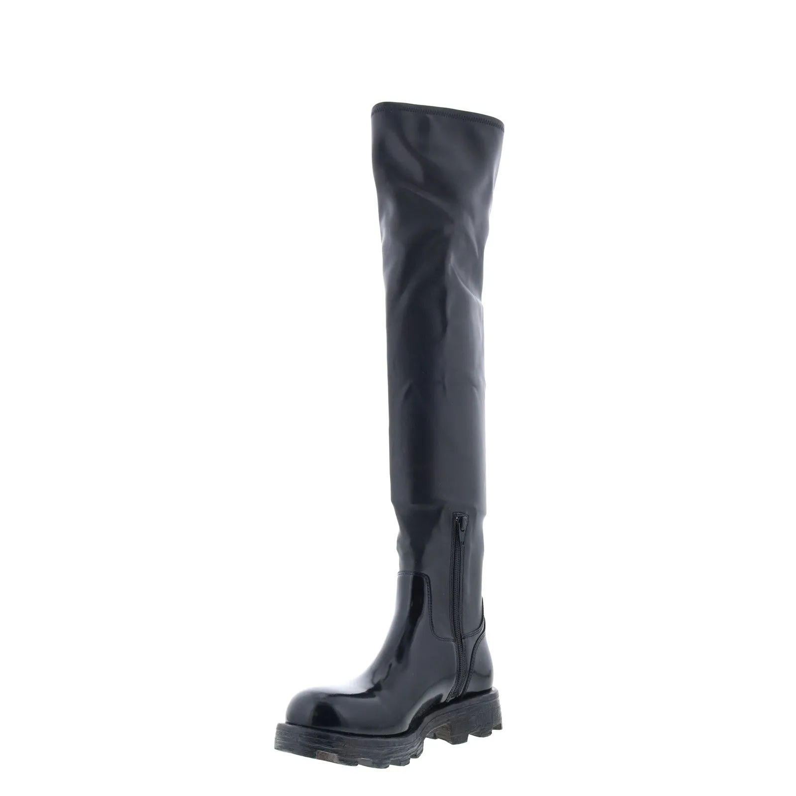 Diesel D-Hammer HCH Y03081-P0220-T8013 Womens Black Over The Knee Boots Lightweight Feel