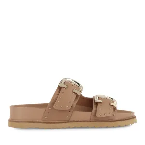 sharpest winter style statements DEON - CAMEL STUD LEATHER