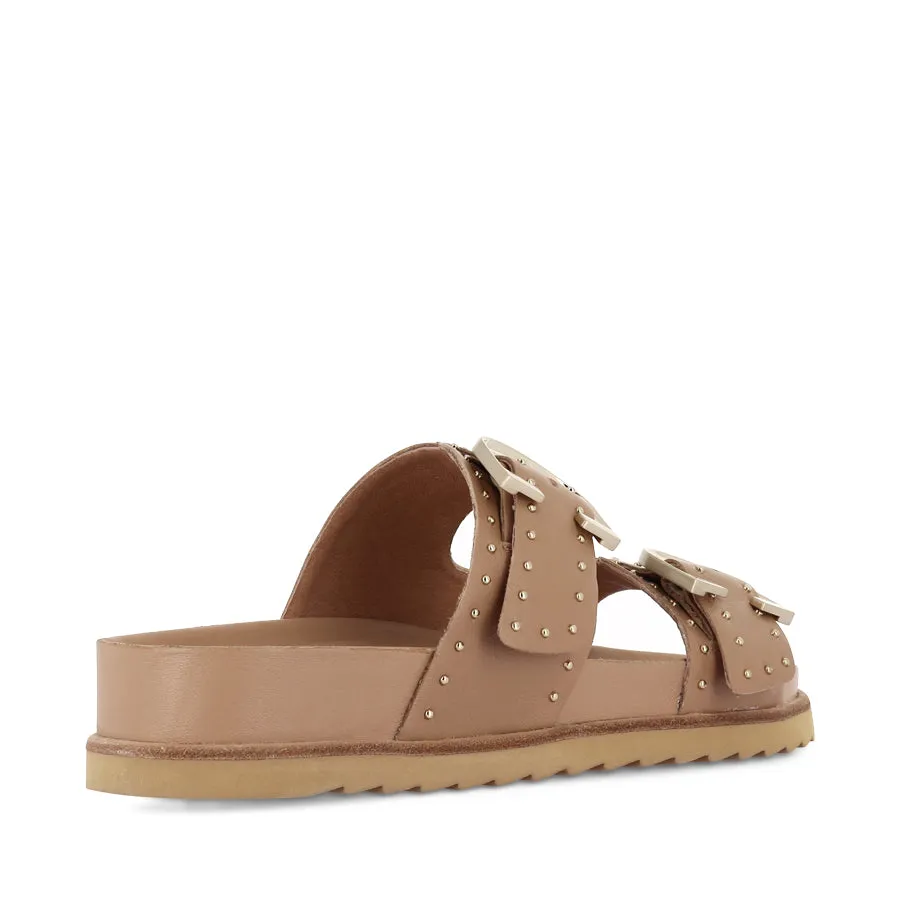 Glam fit Cushioned Comfort DEON - CAMEL STUD LEATHER