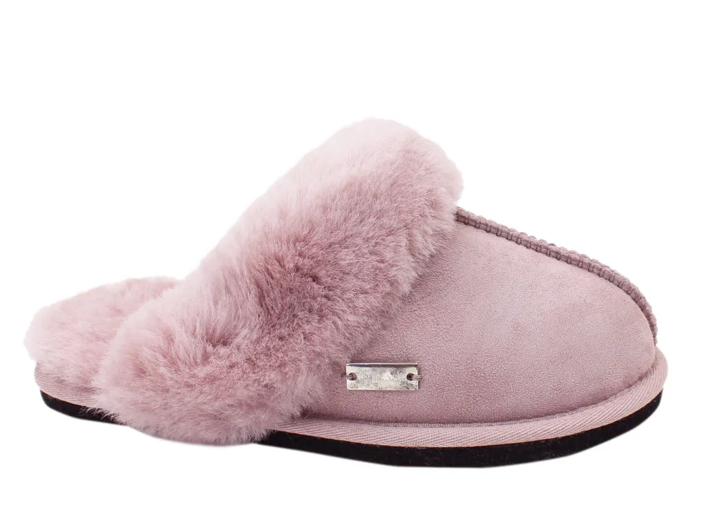 Simple Travel Fit Fashionable Look Haflinger Sheepskin Slippers North Star Rosewood