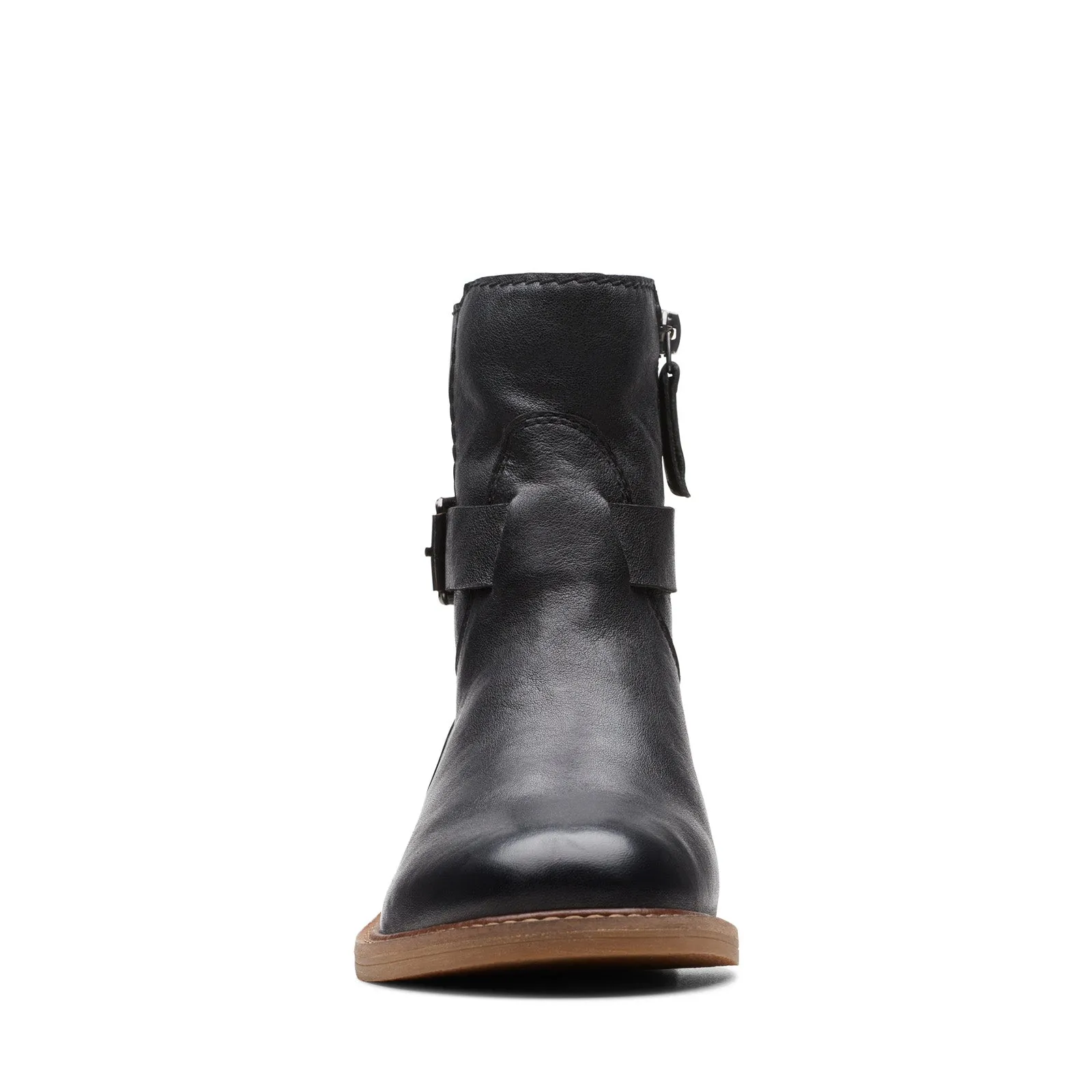 Clarks Cologne Strap 26174771 Womens Black Wide Ankle & Booties Boots Outdoor Hiking Long Walk
