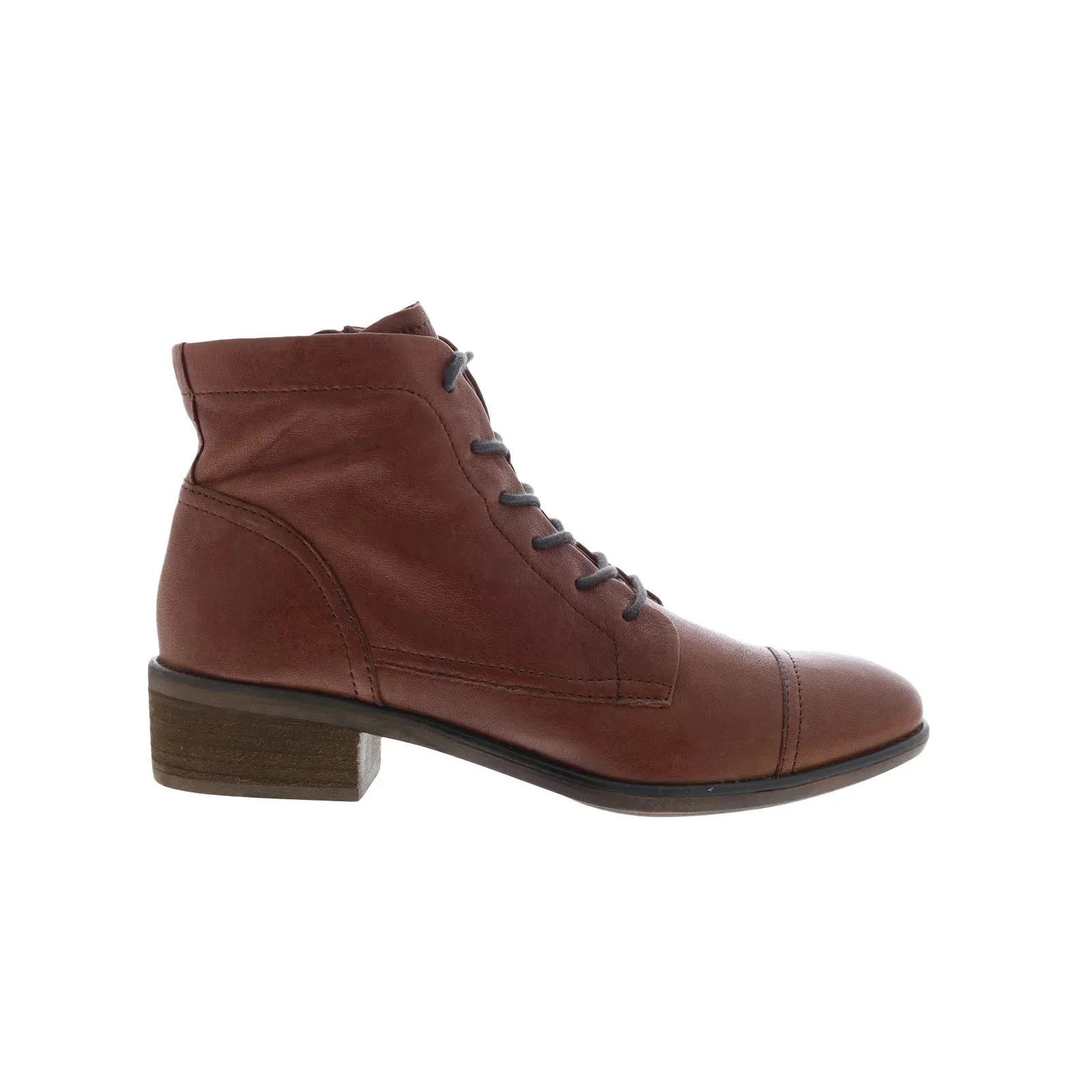 Comfortiva Cordia CT0006800 Womens Brown Leather Lace Up Casual Dress Boots Cushioned Base Zip Closure