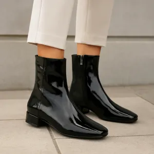 LE SANSA SASHA BLACK PATENT Minimal Profile Versatile Choice