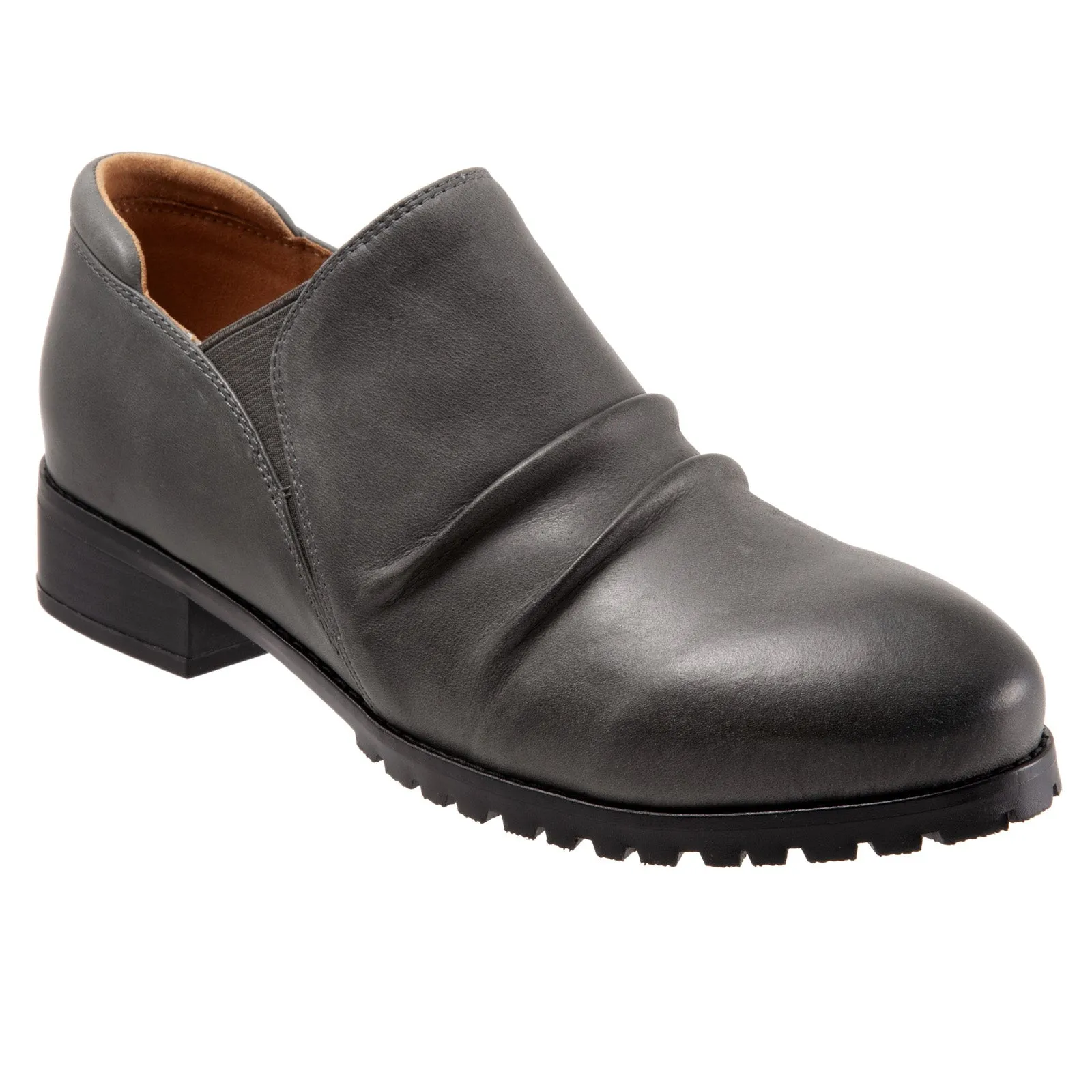 Softwalk Mara S1956-075 Womens Gray Narrow Leather Ankle & Booties Boots Secure Hold