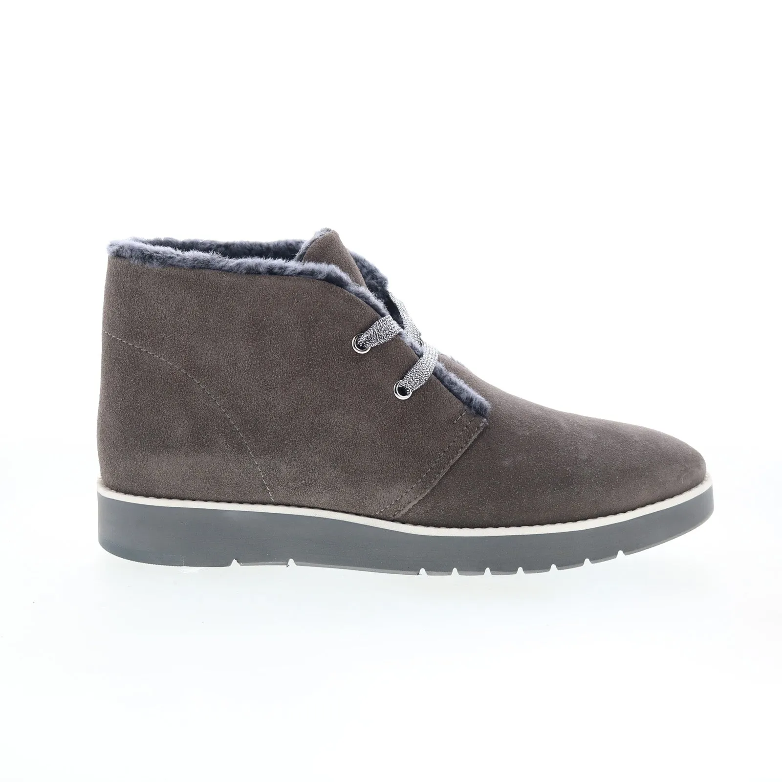 Johnston & Murphy Peyton 78-19748 Womens Gray Suede Chukkas Boots Flexible Sole