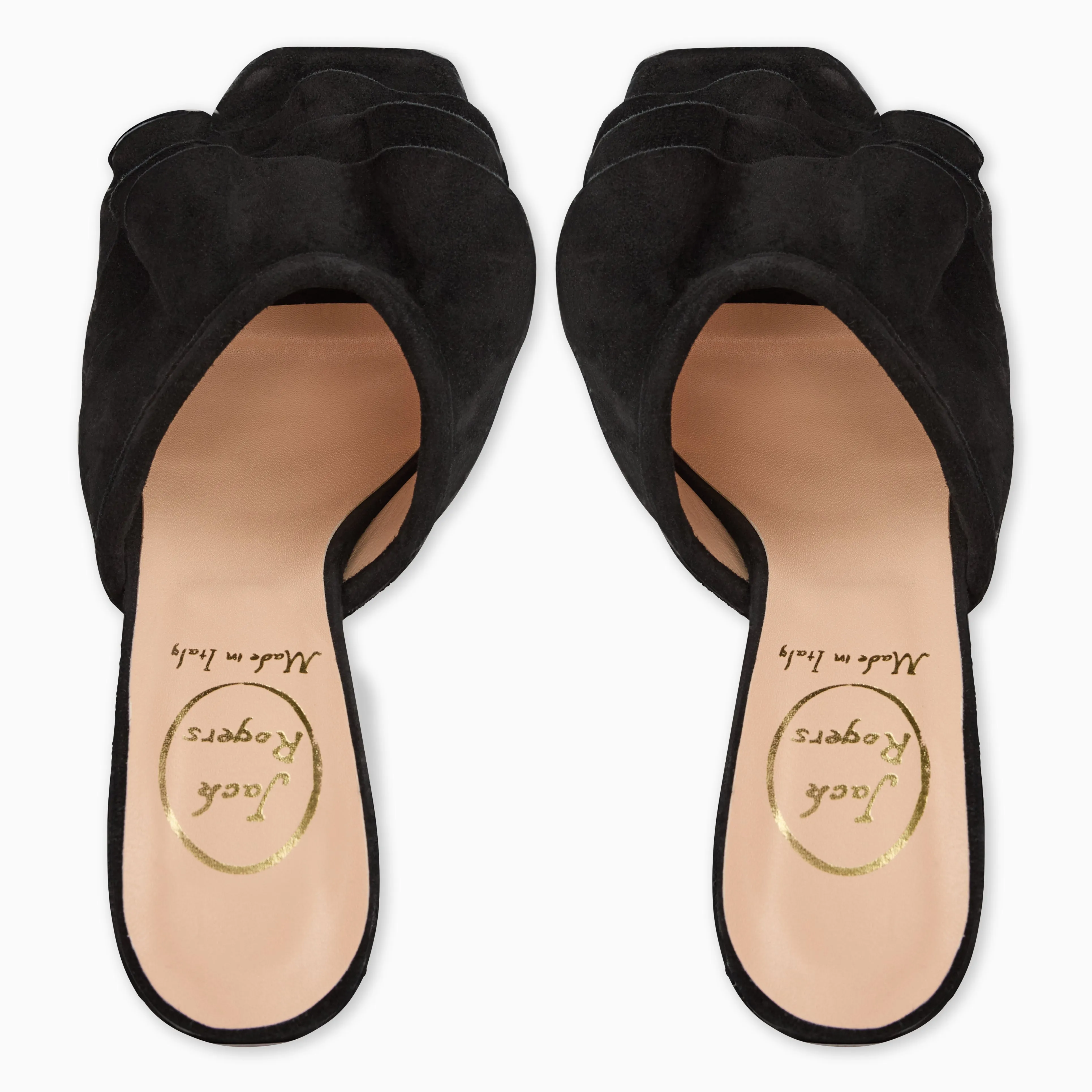 Beatrice Suede Ruffle Heel Deep Shade slow walk