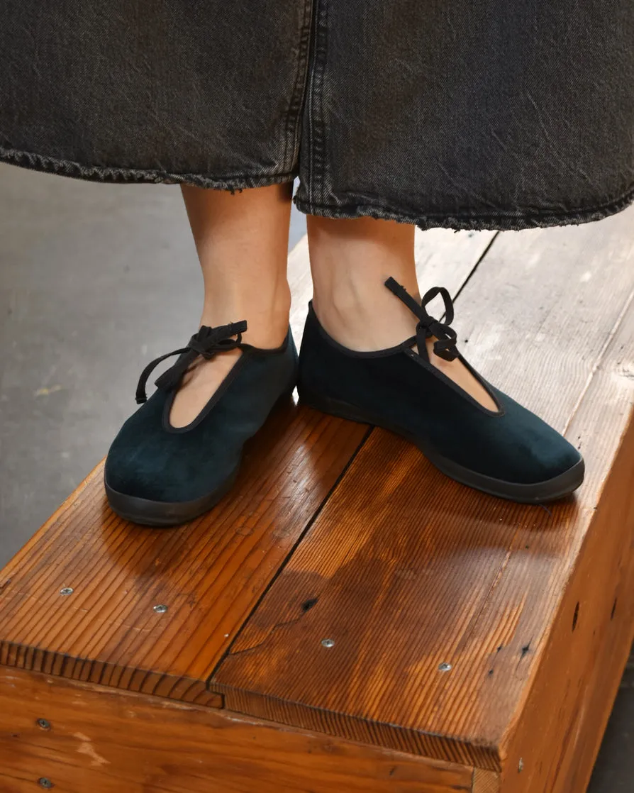 Moonstar Lite Prim W Green Velvet Flat Park Step