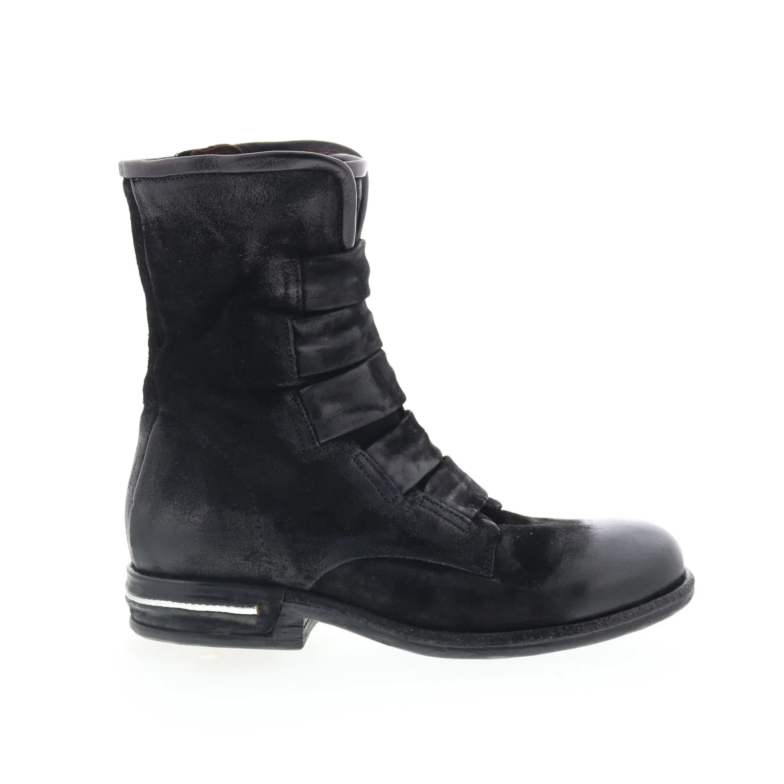 Anti-odor technology Impact absorption A.S. 98 Traver Womens Black Leather Zipper Casual Dress Boots