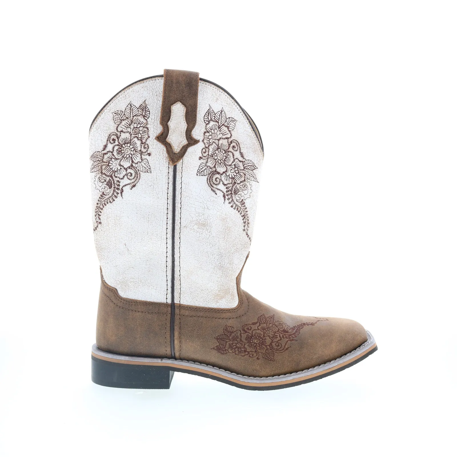 Smoky Mountain Boots Meadow SR-A283 Womens Brown Leather Slip On Western Boots Stable Fit Sleek Finish