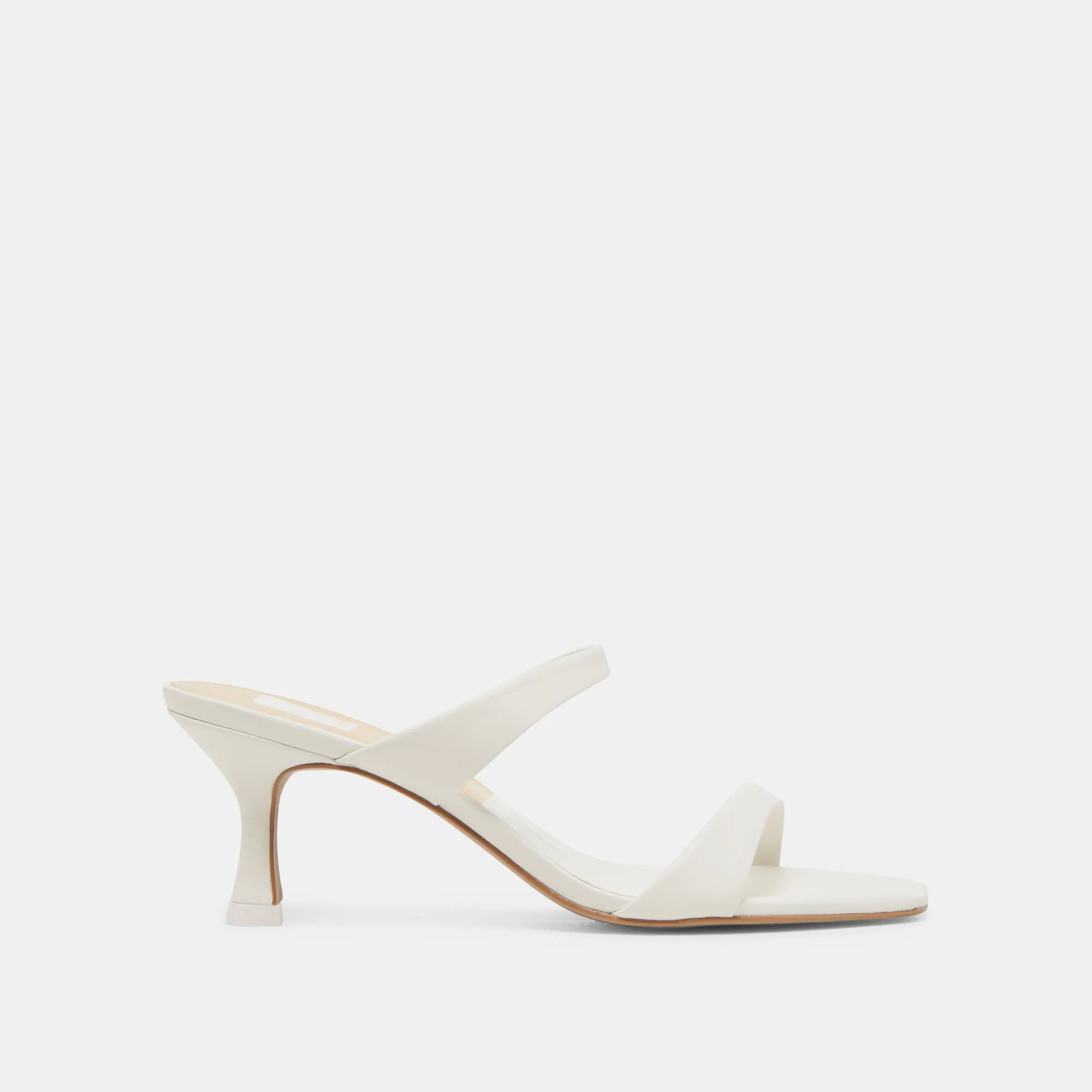 Contoured Footbed Durable Upper GENORA WIDE HEELS WHITE LEATHER