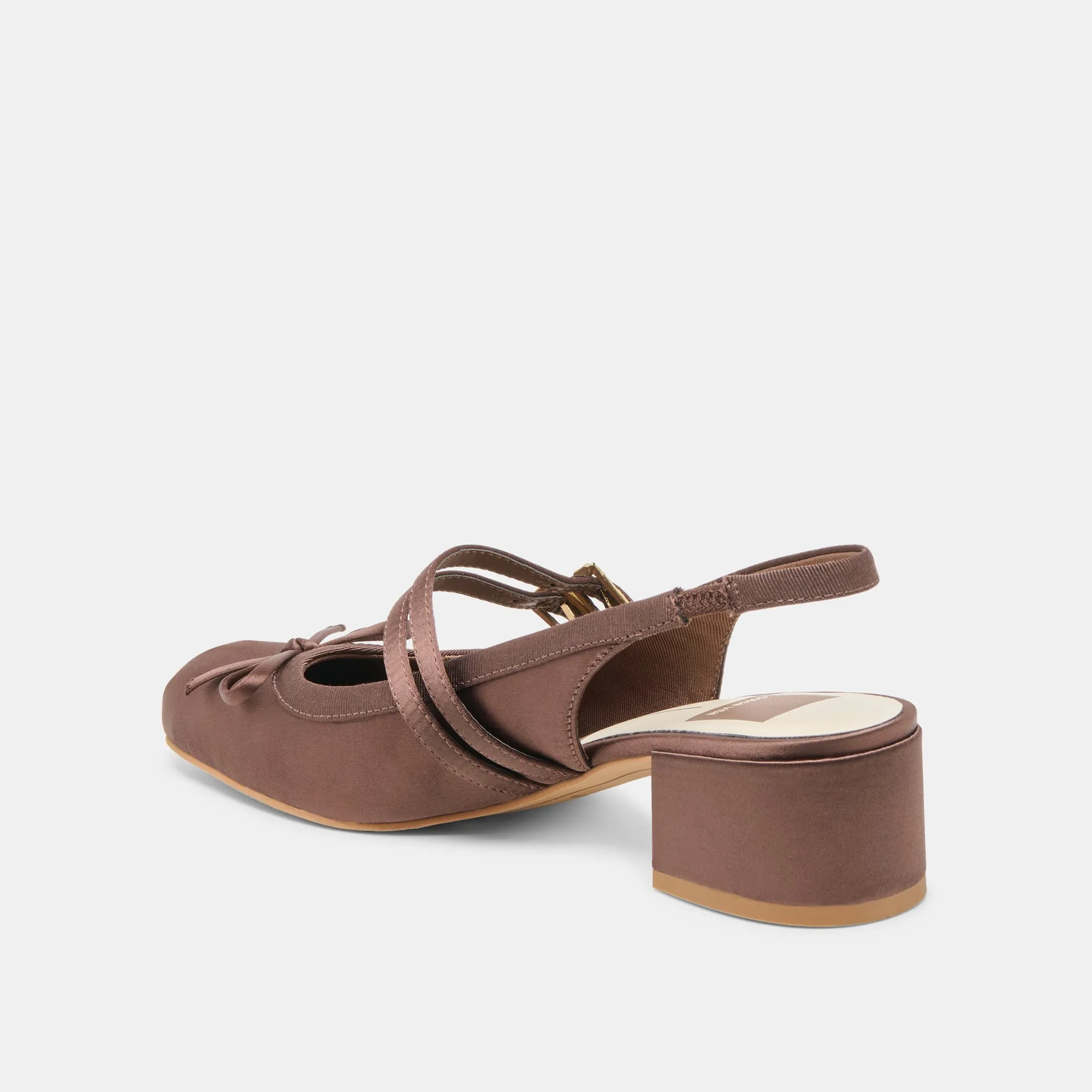 LORIS HEELS MAHOGANY SATIN Responsive