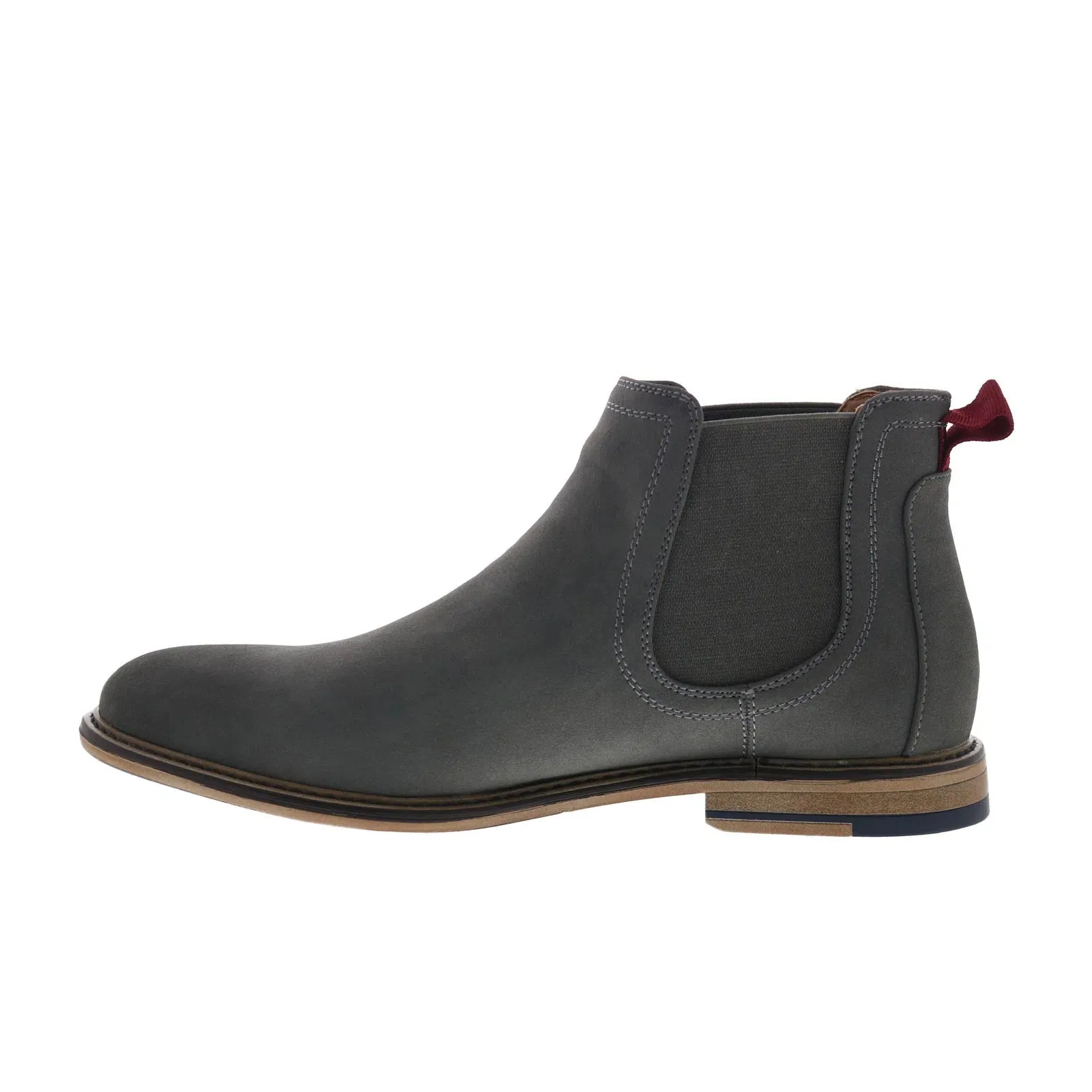 Long Travel Steve Madden M-Greene Mens Gray Synthetic Slip On Chelsea Boots