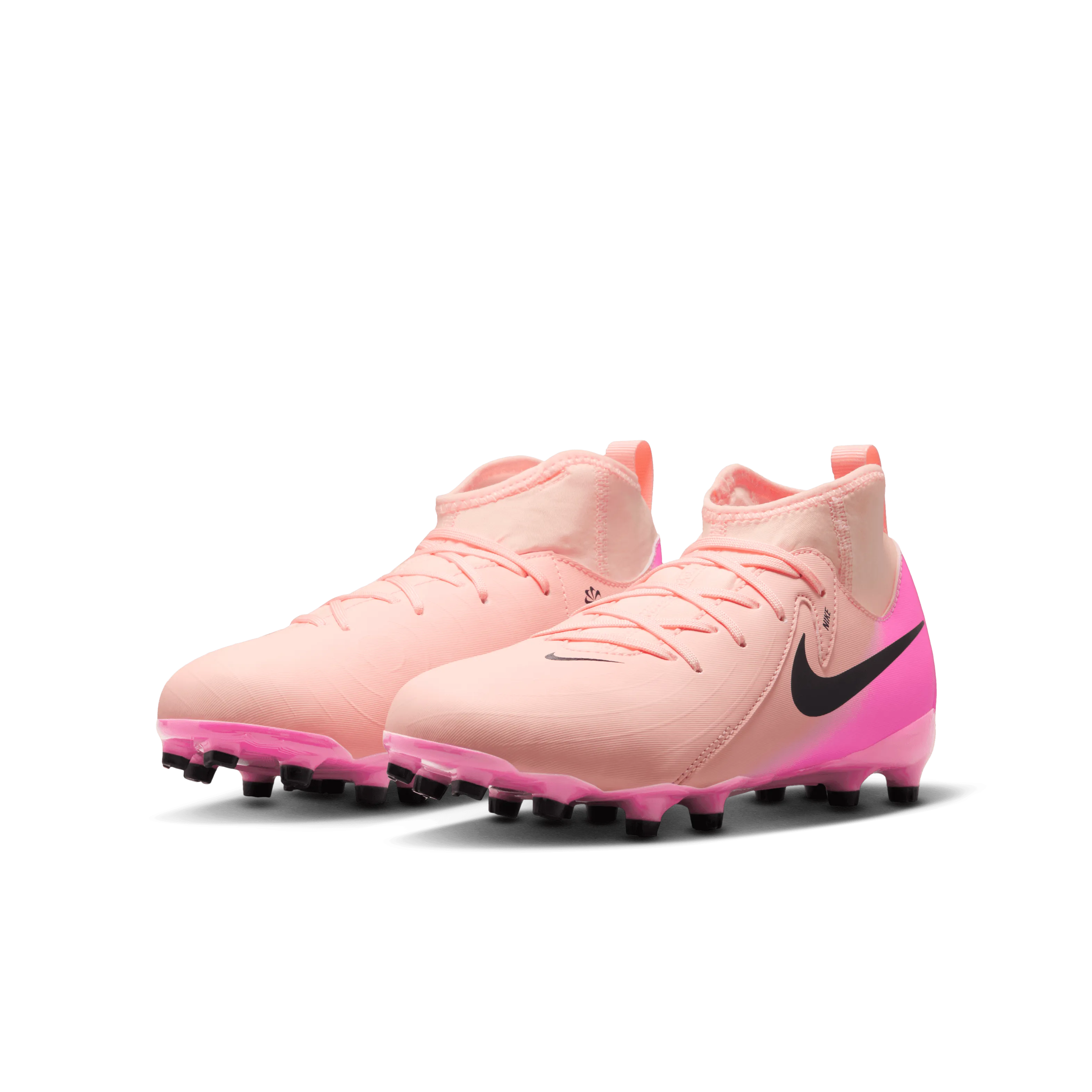 Nike Jr. Phantom Luna 2 Academy FG/MG Football Boots (Crimson Tint/Black/Pink Blast) material Zip Up