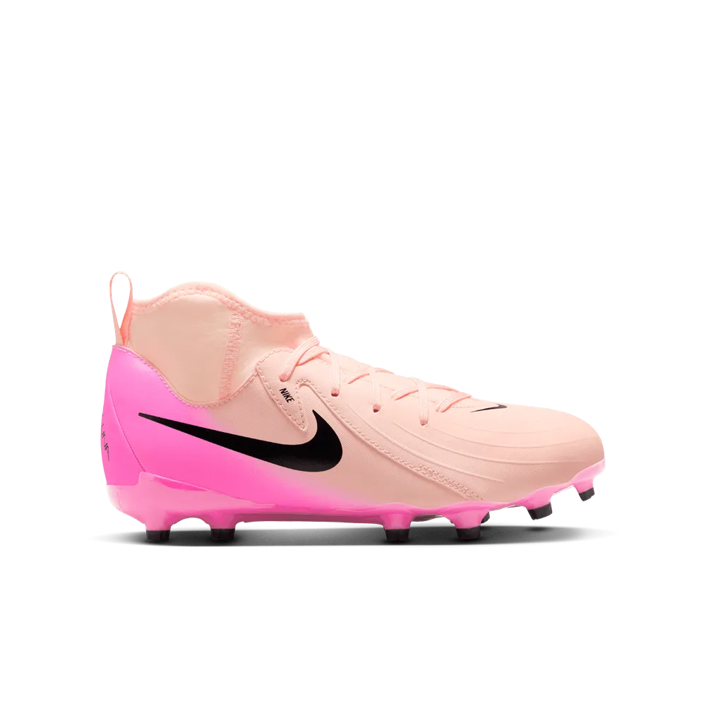 Fast Track Nike Jr. Phantom Luna 2 Academy FG/MG Football Boots (Crimson Tint/Black/Pink Blast)