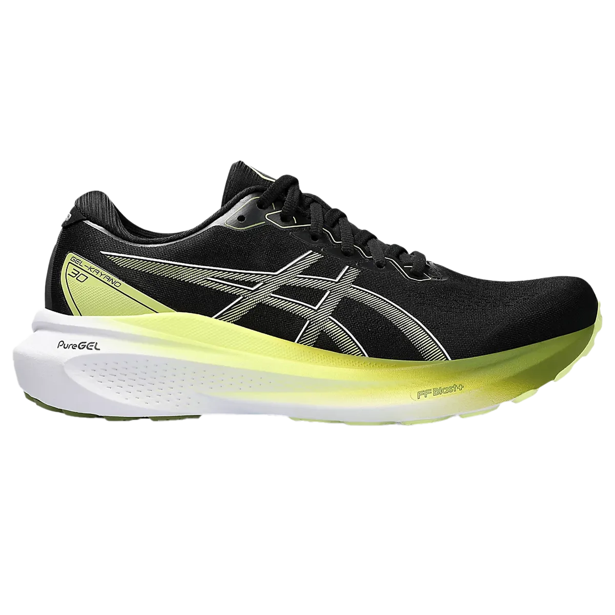 Men's Kayano 30 running in a monorail station area shoes