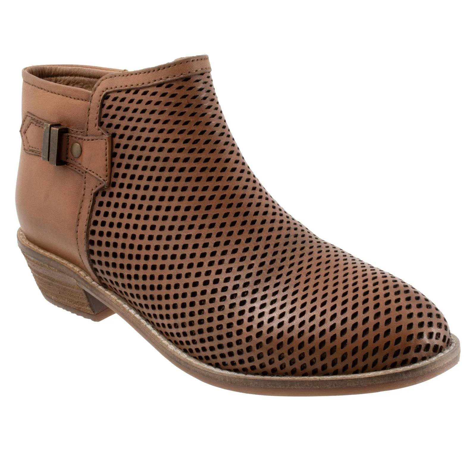 Softwalk Rimini Perf S2315-215 Womens Brown Wide Ankle & Booties Boots Winter Fashion Trendy Footwear