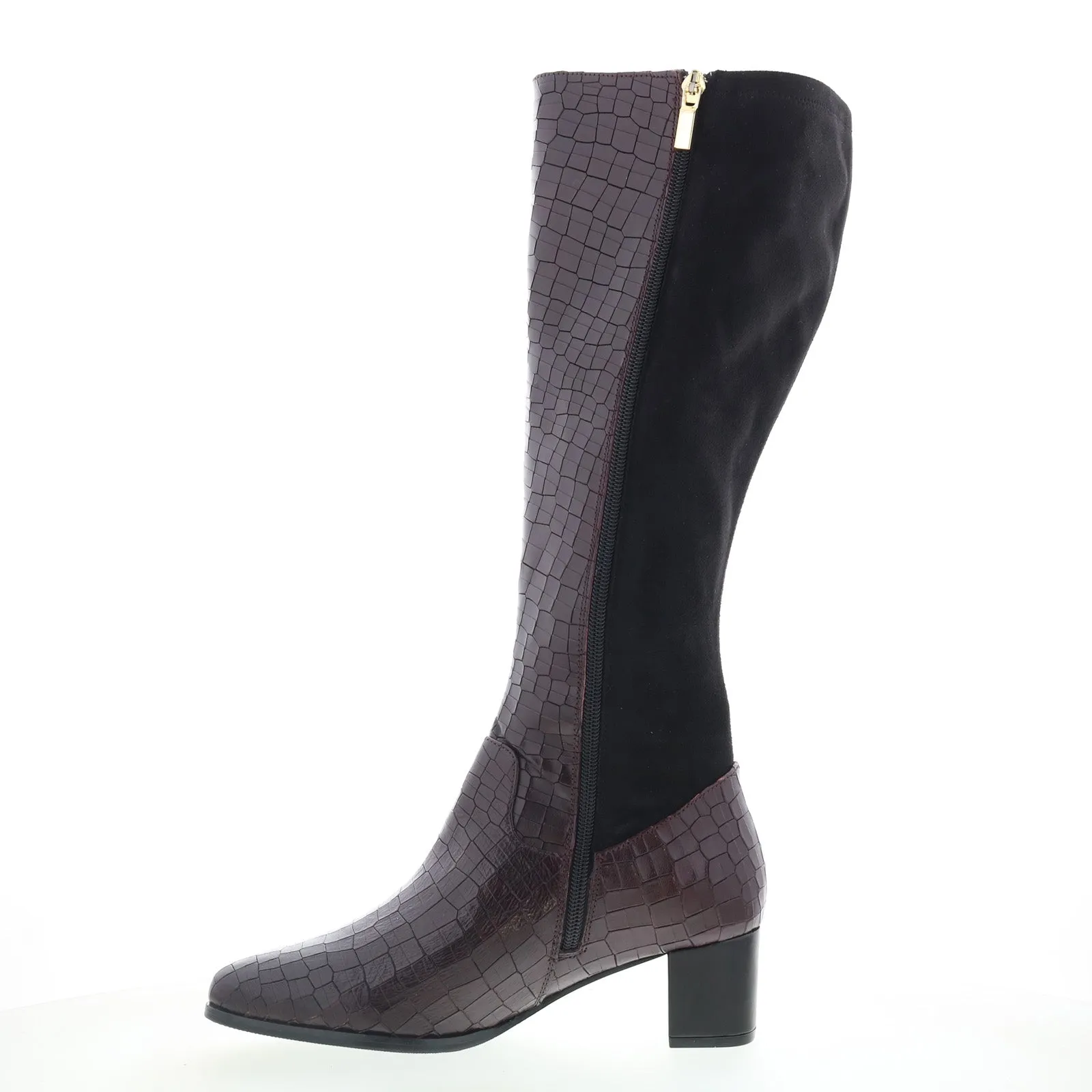 Arctic Cold Trotters Kirby Wide Calf Womens Burgundy Extra Wide Casual Dress Boots