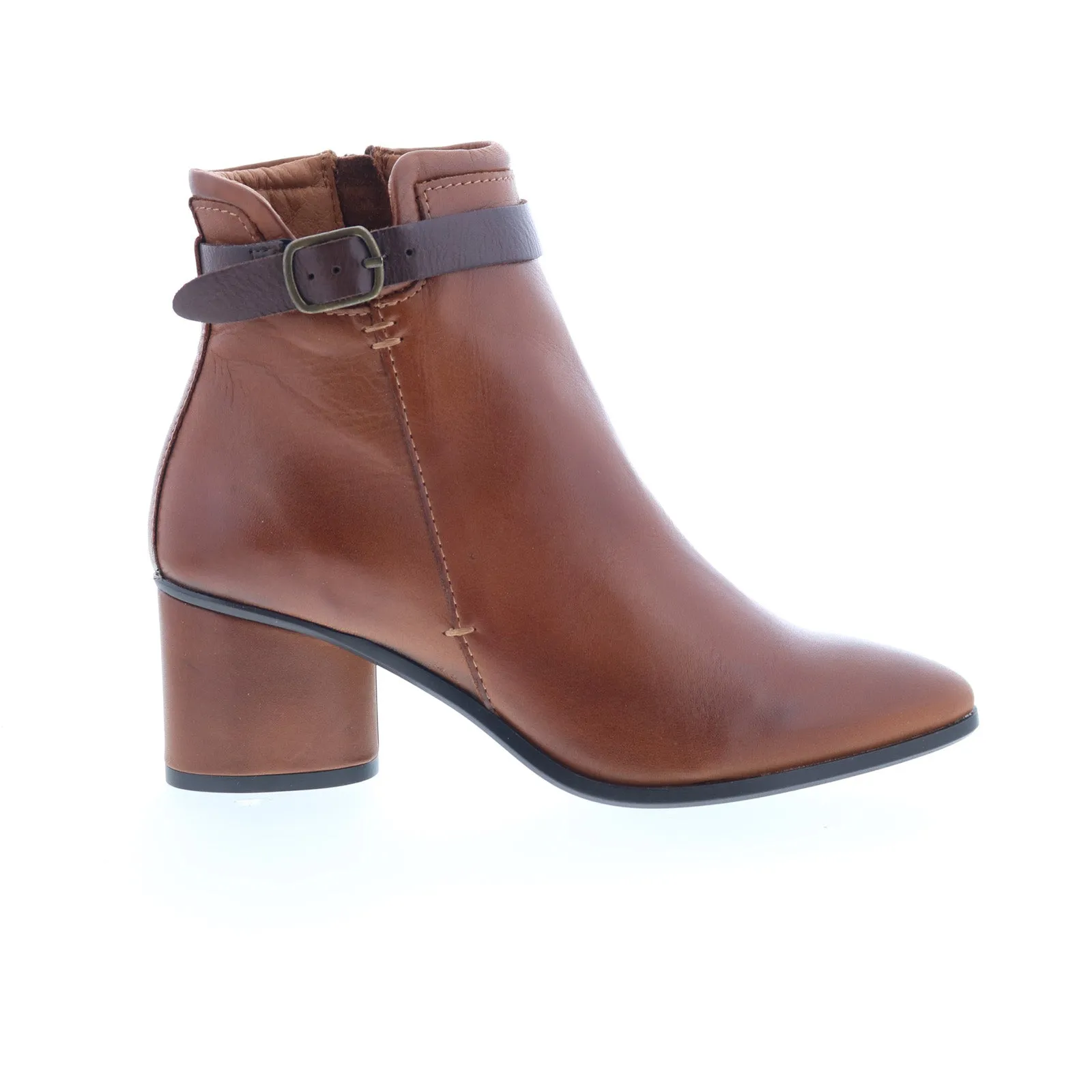 Adventure Wear Miz Mooz Justice Womens Brown Leather Zipper Ankle & Booties Boots