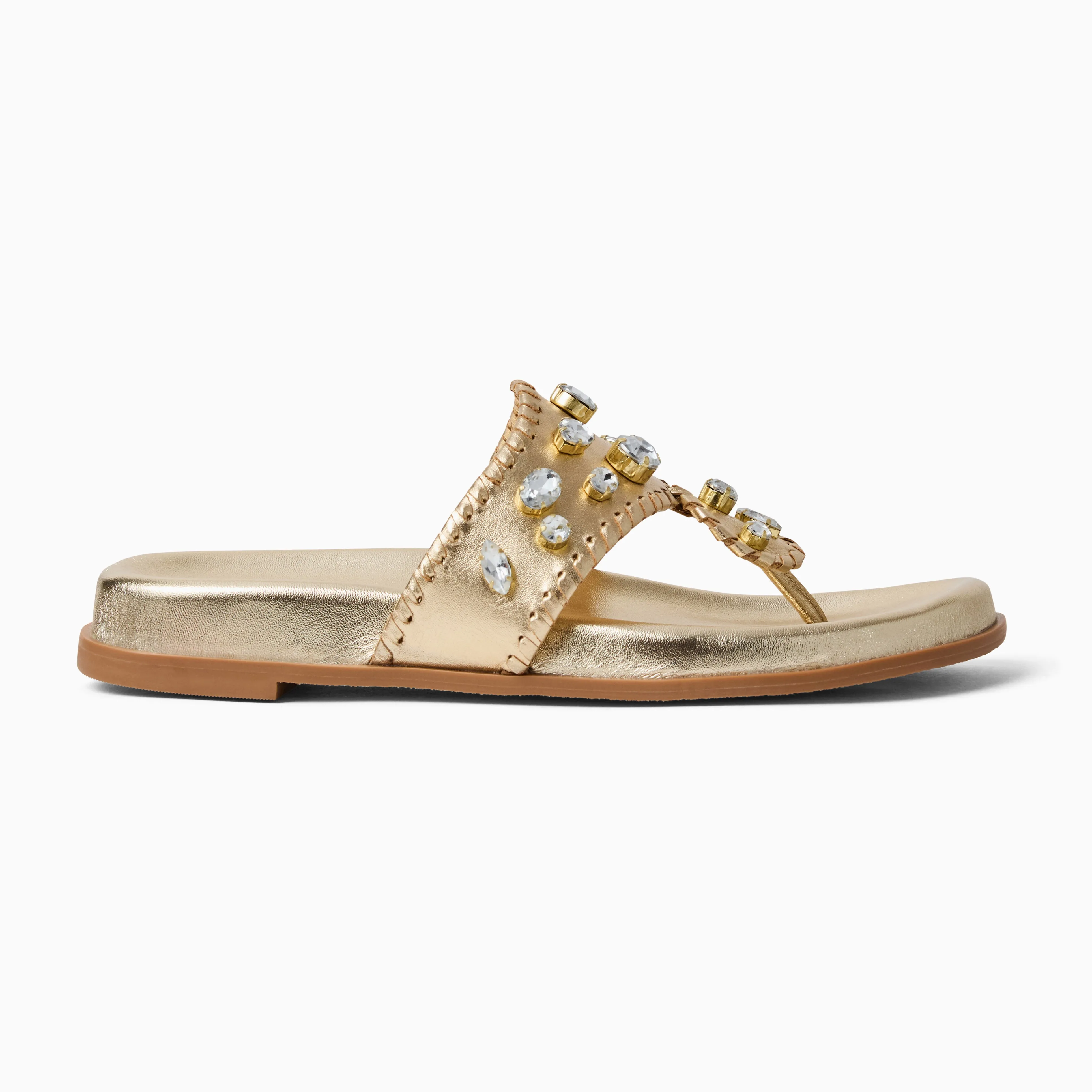 Jacks Jeweled Leather Comfort Sport Sandal Quick Step