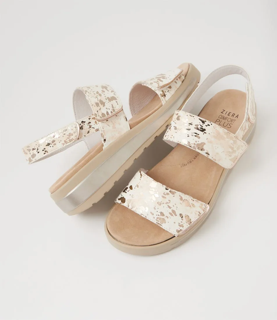 ZIERA GARLIN NUDE METALLIC Curve Hug Dinner Look