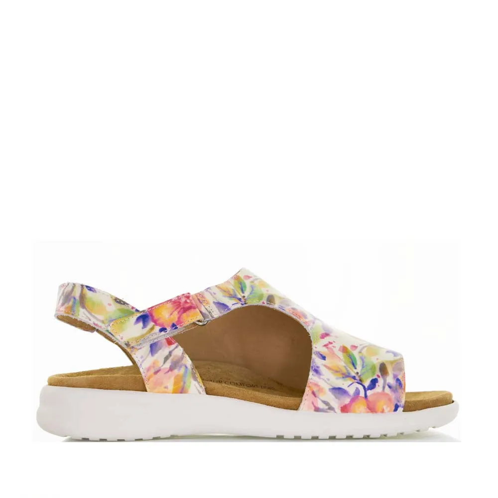 Ziera Basma Orange Floral All weather Daily Casual