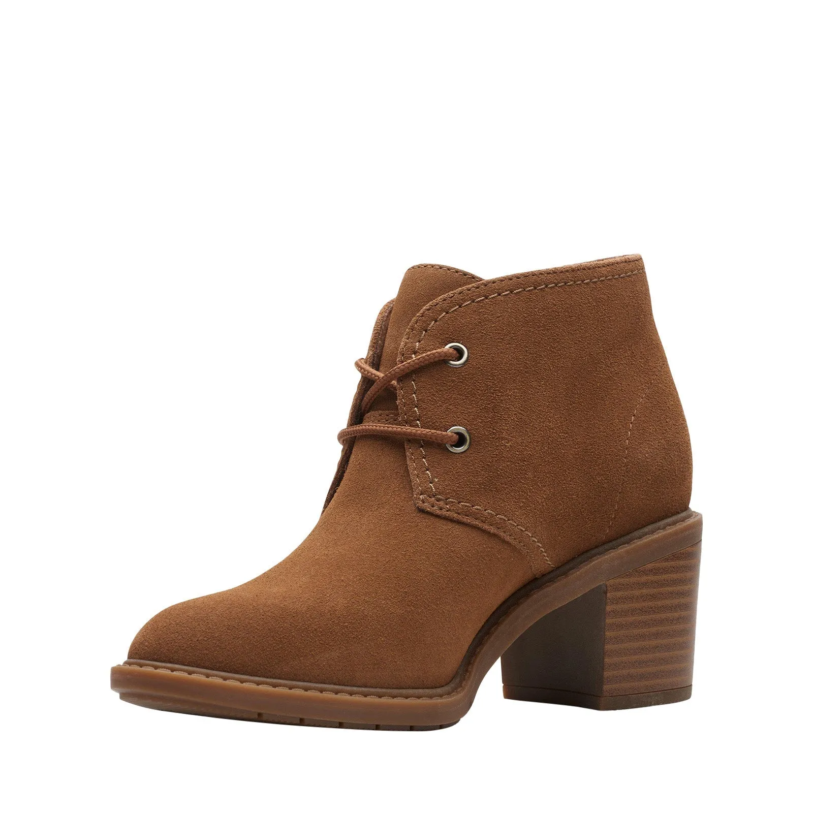 Sleek Fit Clarks Scene LaceBoot 26162180 WoWomens Brown Suede Ankle & Booties Boots