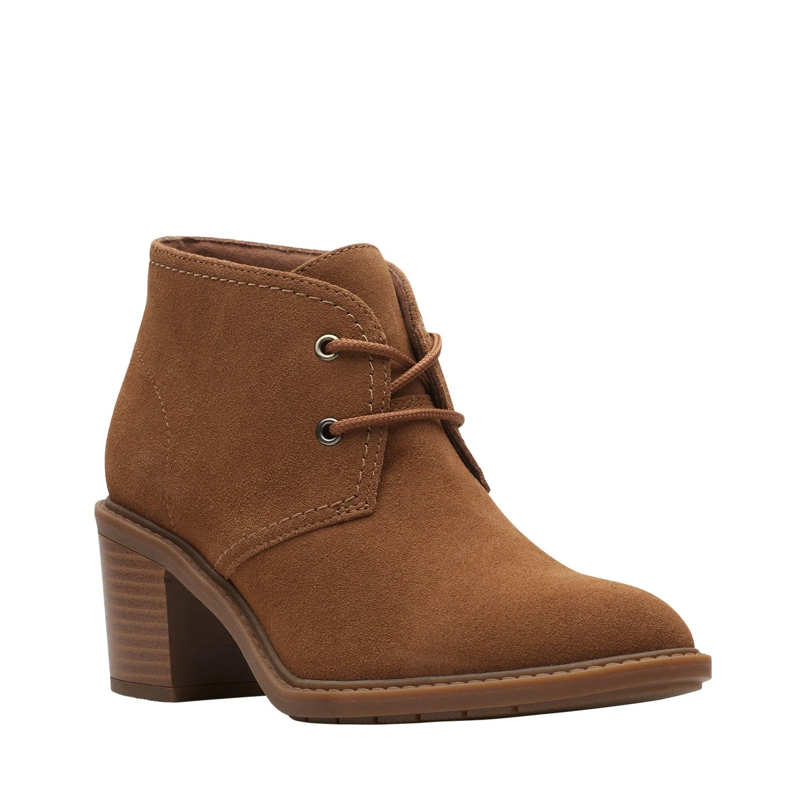 Ankle Lock Clarks Scene LaceBoot 26162180 WoWomens Brown Suede Ankle & Booties Boots